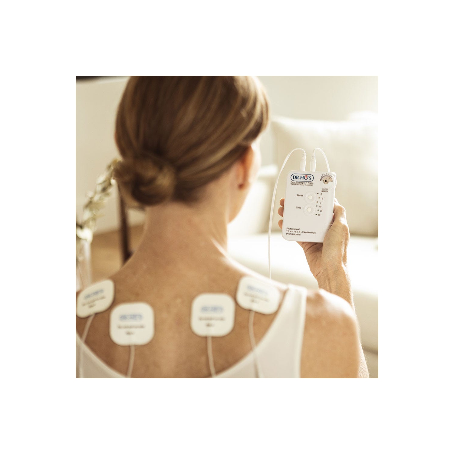 DR-HO'S Pain Therapy System 4-Pad - Essential Package - includes The Pain Therapy System 4-Pad, 8 Regular Body Pads, 2 Large Body Pads, Travel Foot