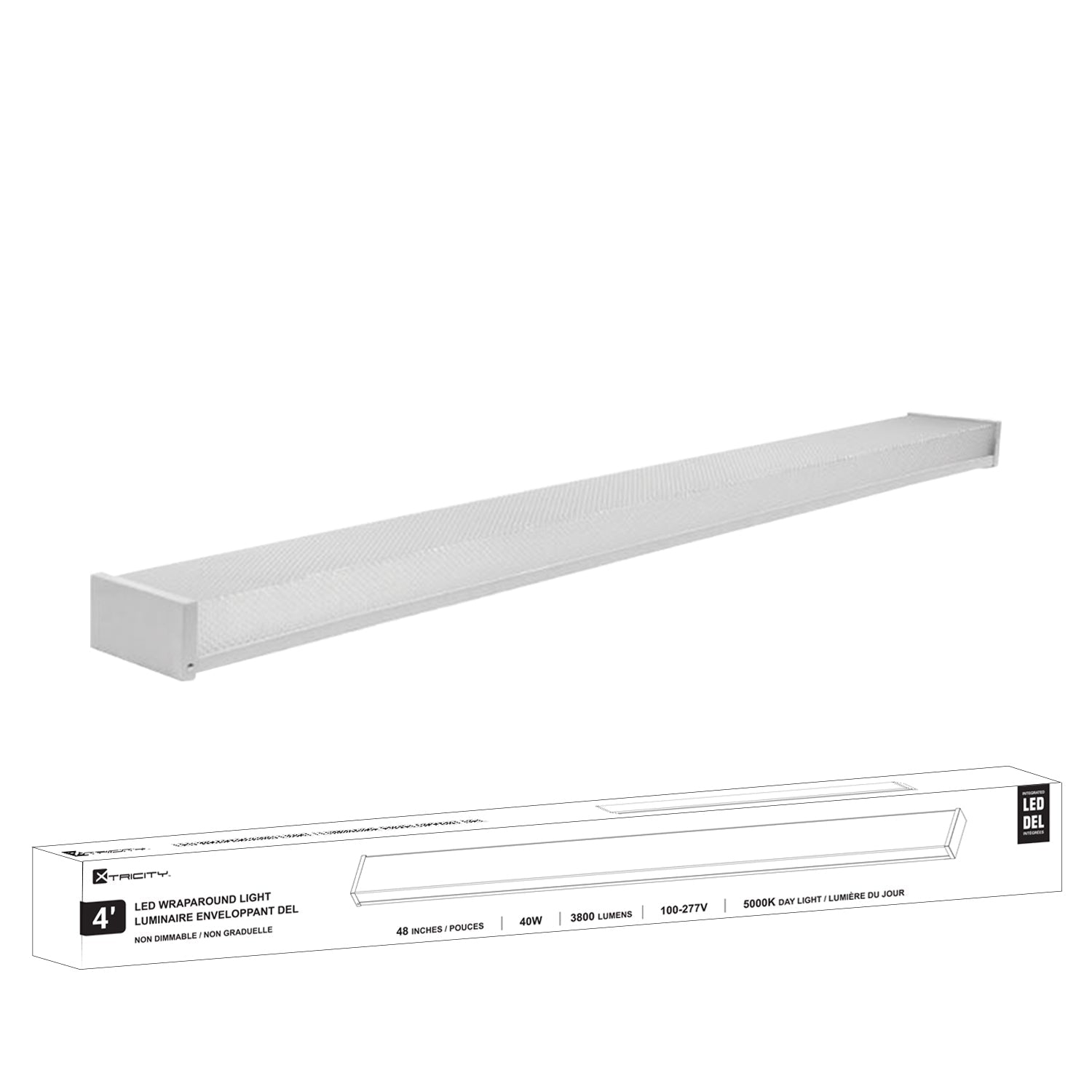 Xtricity - Wrap Around LED Light, 4 Feet Length, 3800 Lumens, 40W, 5000K Daylight