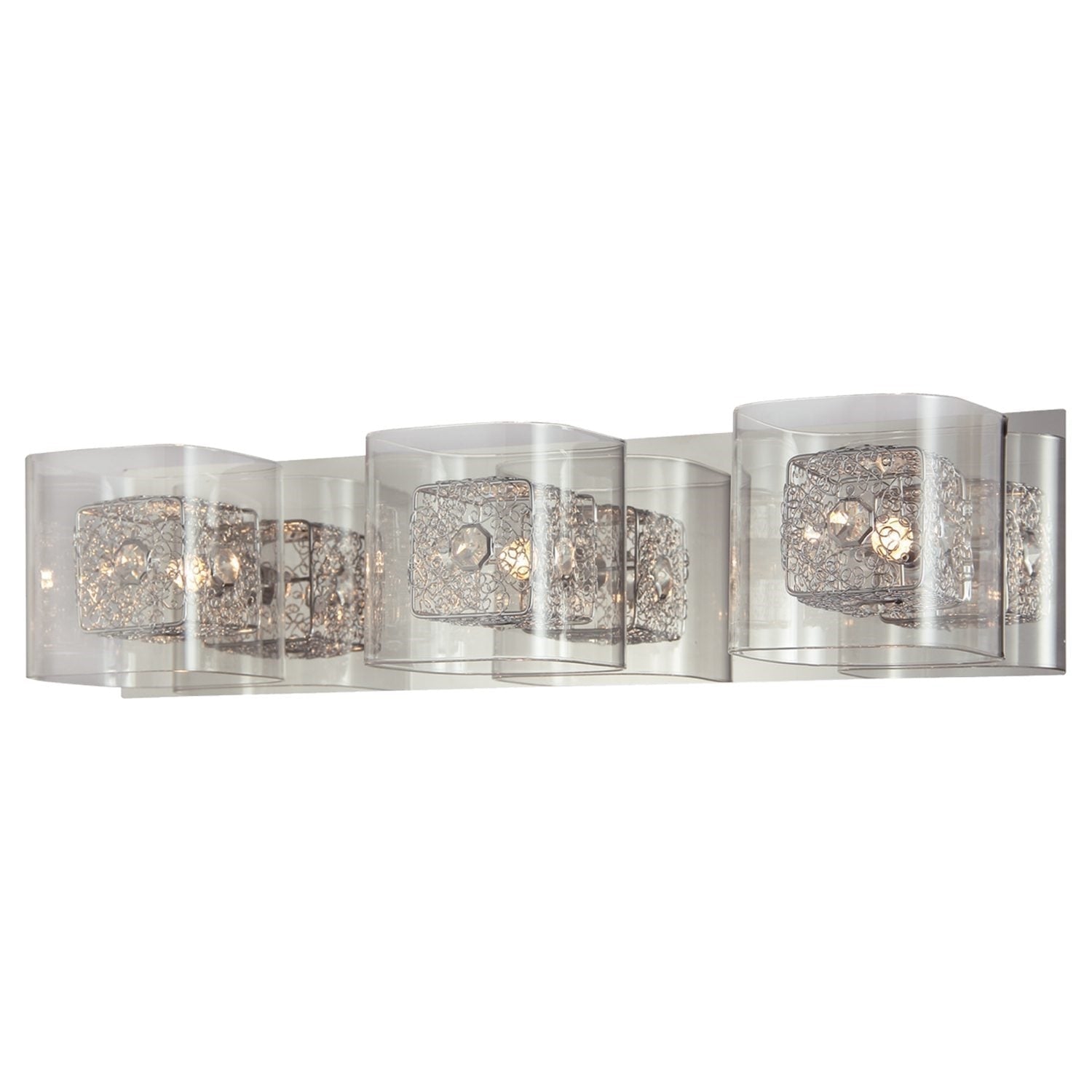 Xtricity - 3 Light Vanity Light, 22.05'' Width, From the Fairview Collection, Chrome Finish