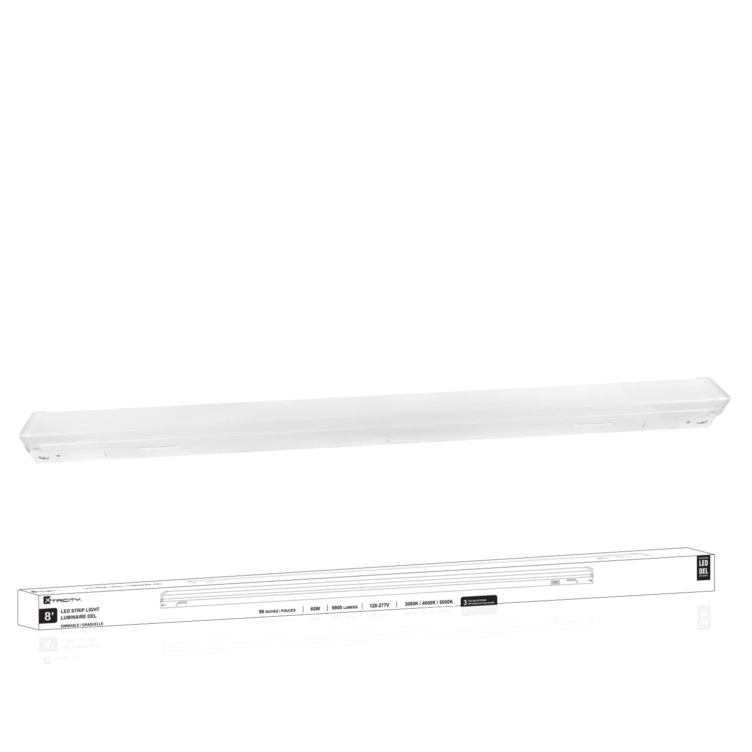 Xtricity - LED Light, 8 Feet Length, 6900 Lumens, 60W, Three Color Temperature Options