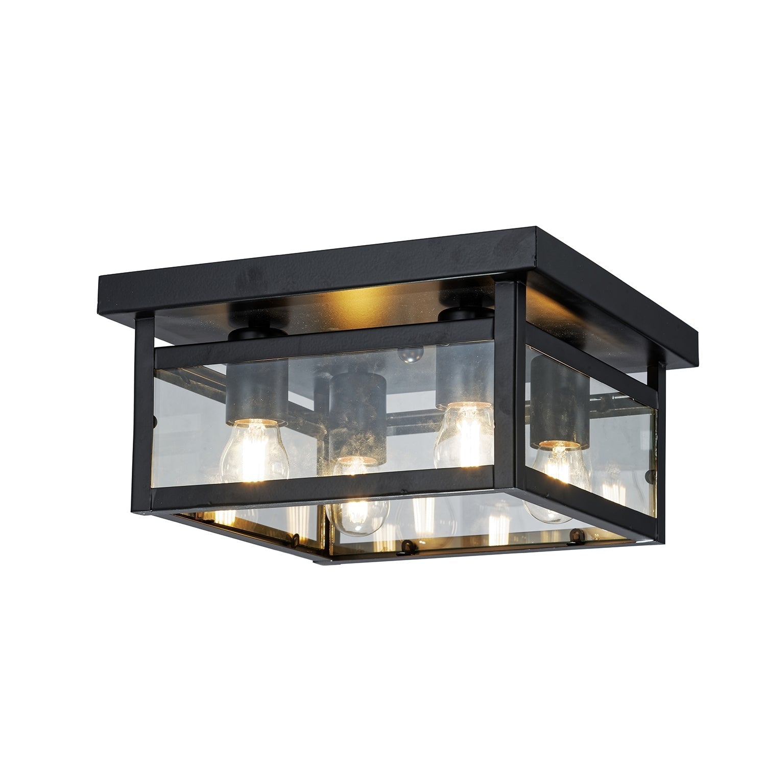 Xtricity – Lampe de plafond à 4 lumières, largeur de 11,8 po, de la collection Panama, noir