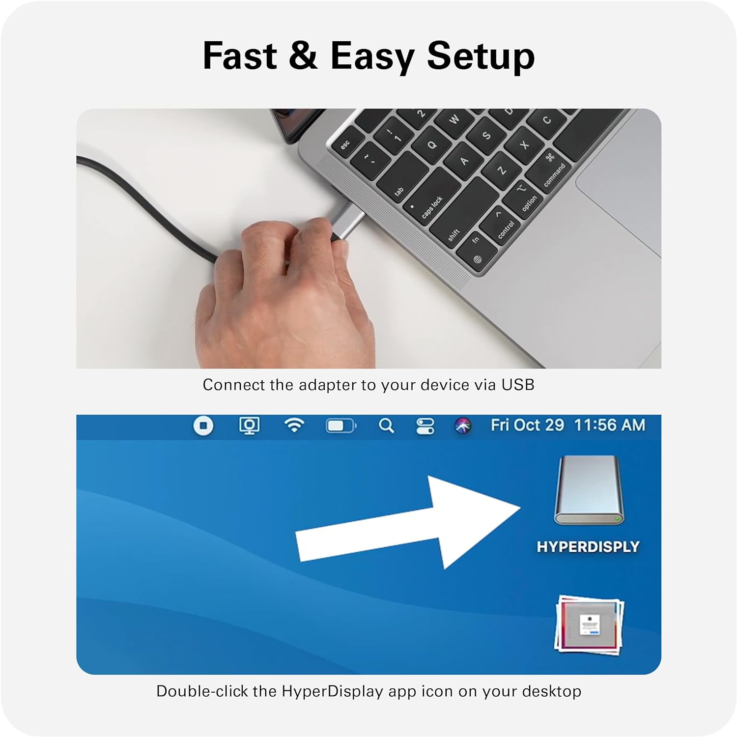 Targus HyperDrive USB-C Dual 4K HDMI Adapter for M1 MacBook&nbsp;&nbsp;
