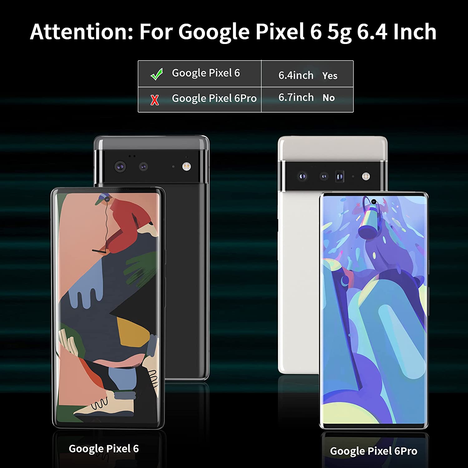 【2 packs】 Protecteur d'objectif d'appareil photo en verre trempé ultra fin CSmart pour Google Pixel 6, noir