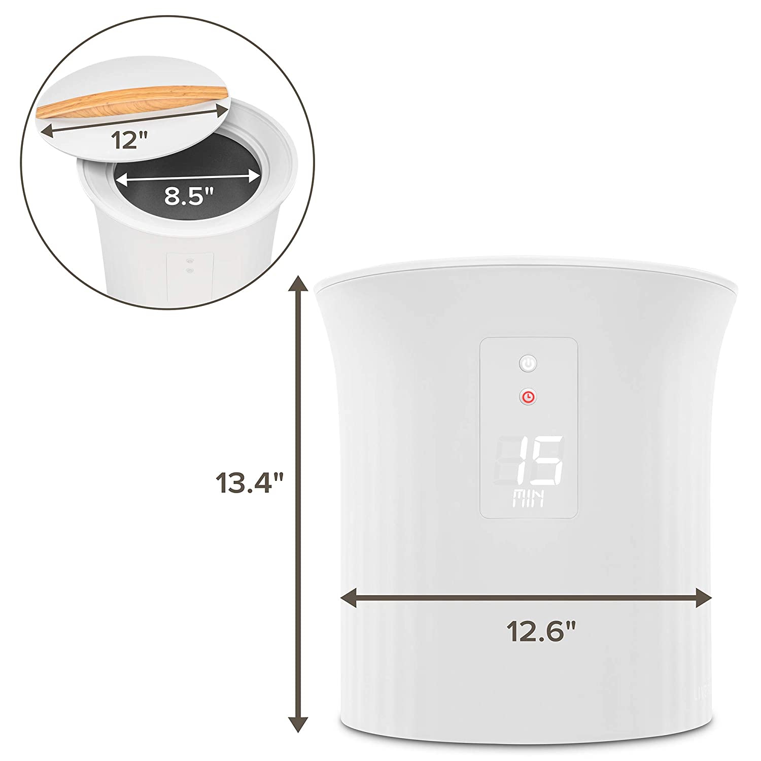 Live Fine Towel Warmer | Bucket Style Luxury Heater with LED Display, Adjustable Timer, Auto Shut-Off | Fits 40” x 70” Bath Sheet Towel