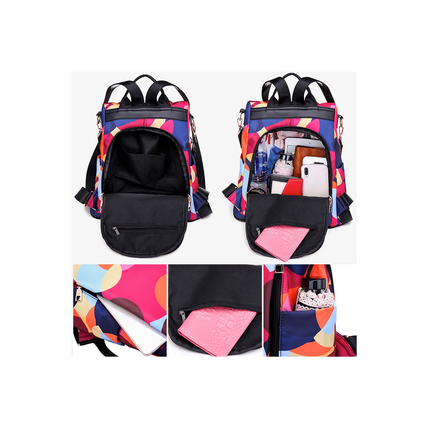 Sac à dos étanche/sport/sac à main/sac à dos voyage/sac à main anti-Theft de navor pour fille/femme - multi