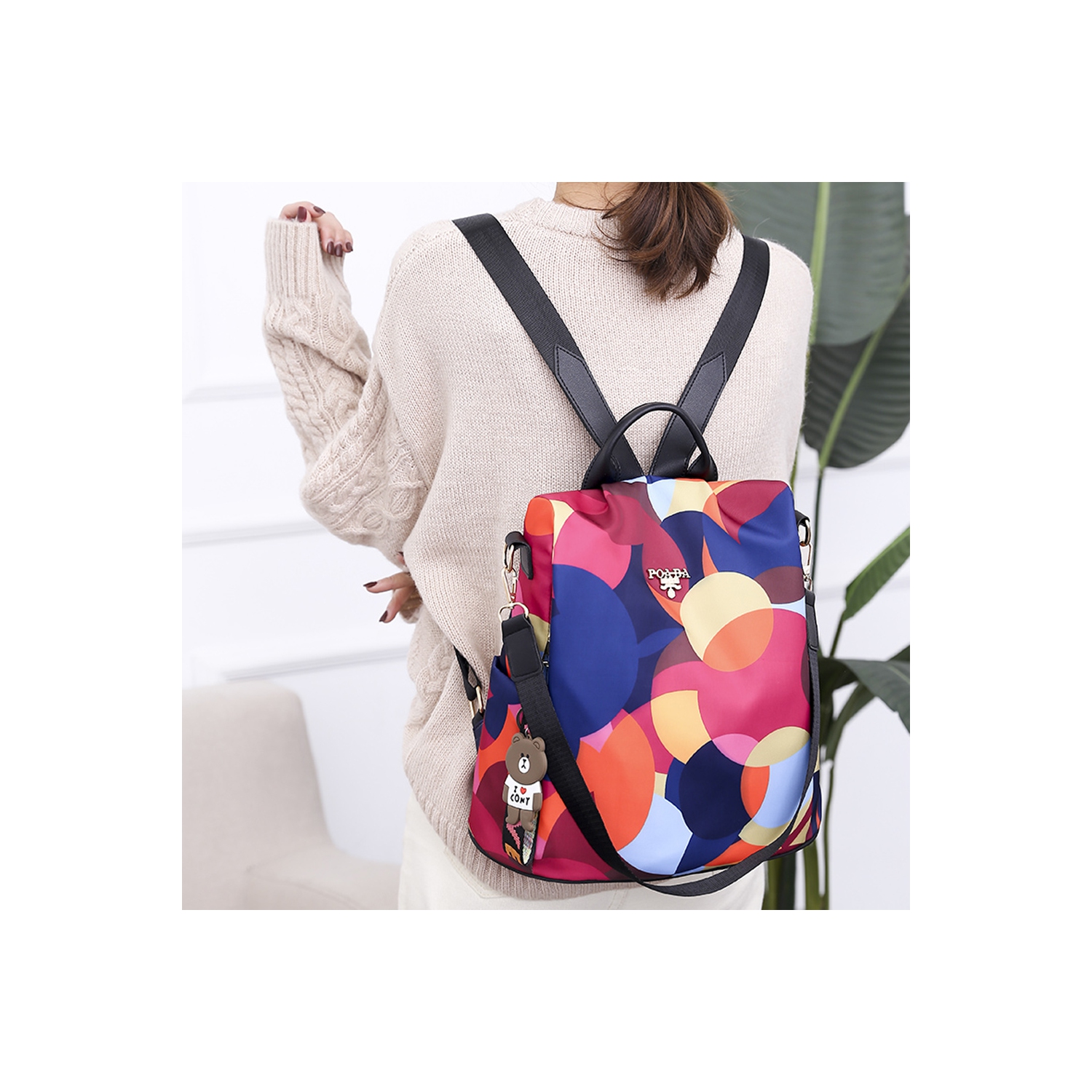 Sac à dos étanche/sport/sac à main/sac à dos voyage/sac à main anti-Theft de navor pour fille/femme - multi