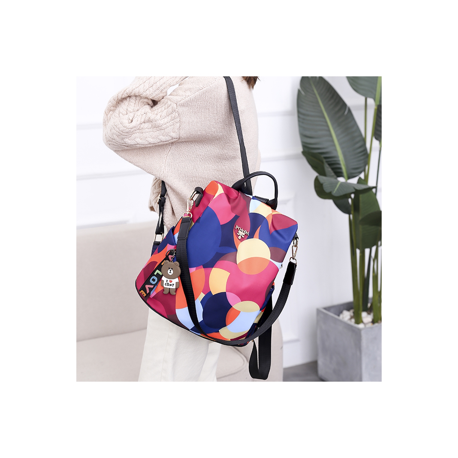 Sac à dos étanche/sport/sac à main/sac à dos voyage/sac à main anti-Theft de navor pour fille/femme - multi