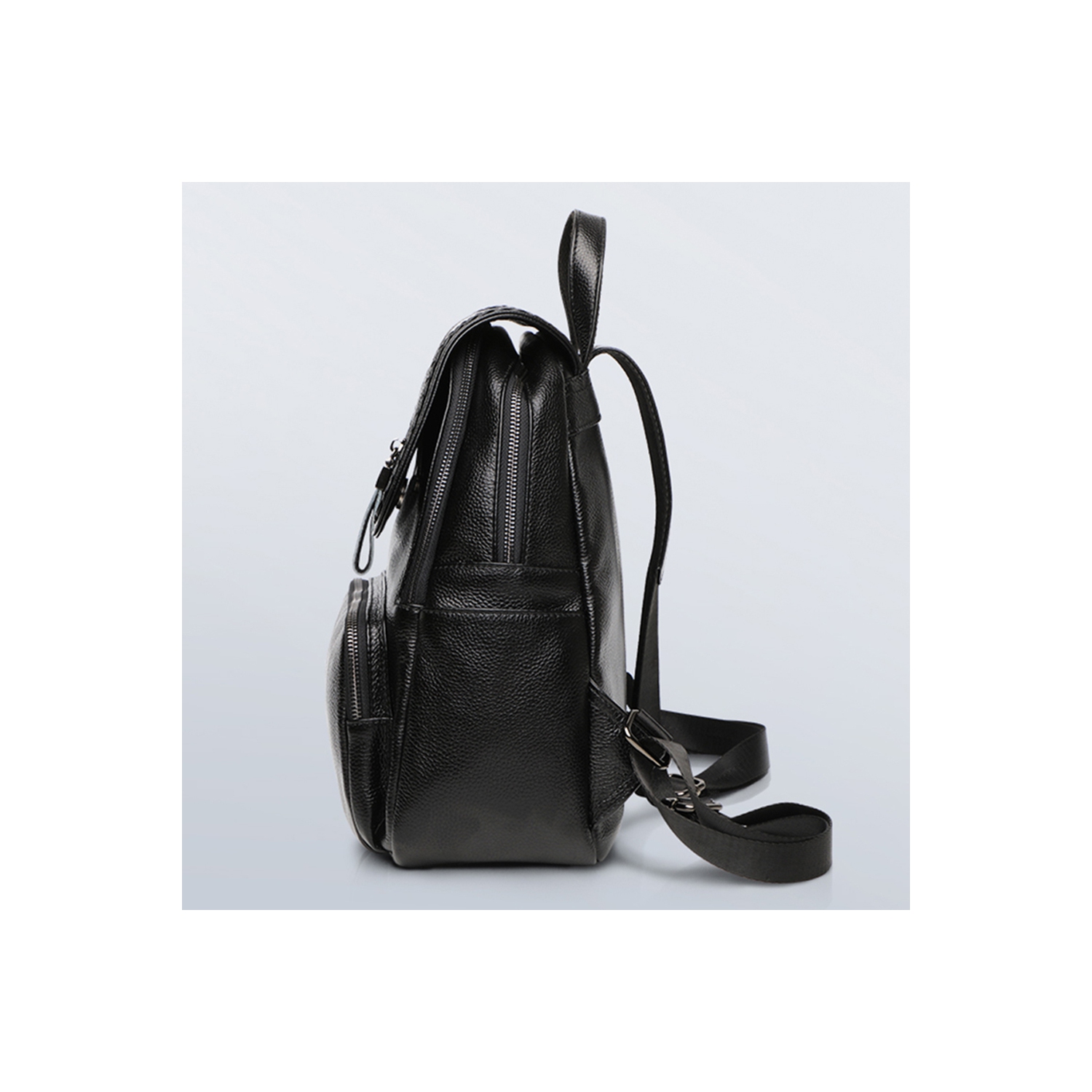 Sac à dos étanche/sac à main/sac à dos professionnel/voyage cuir/sac à main de navor pour filles/femmes - Noir
