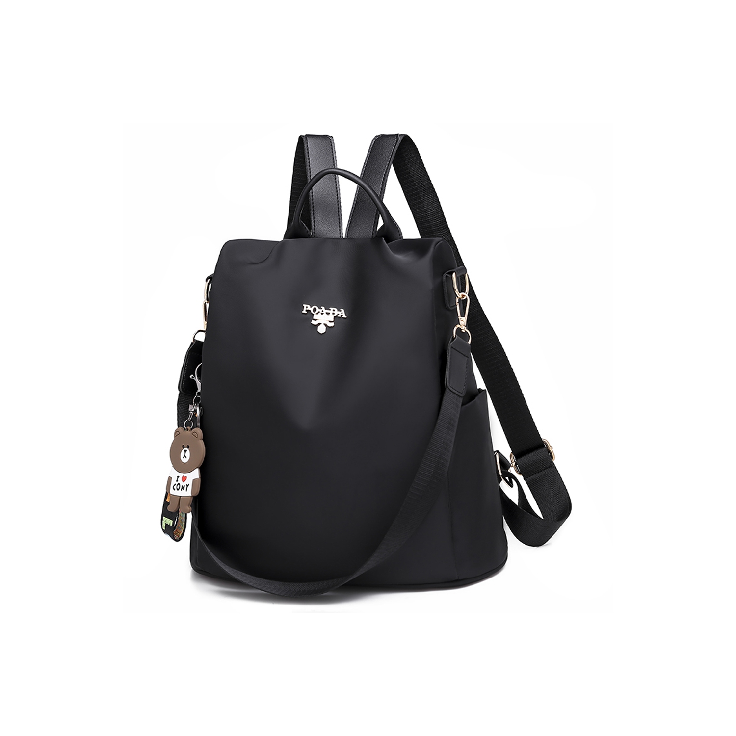 navor Anti-Theft Backpack for Girls/Women Waterproof Daypack Casual Convertible Business/Travel Backpack/Handbag -Black