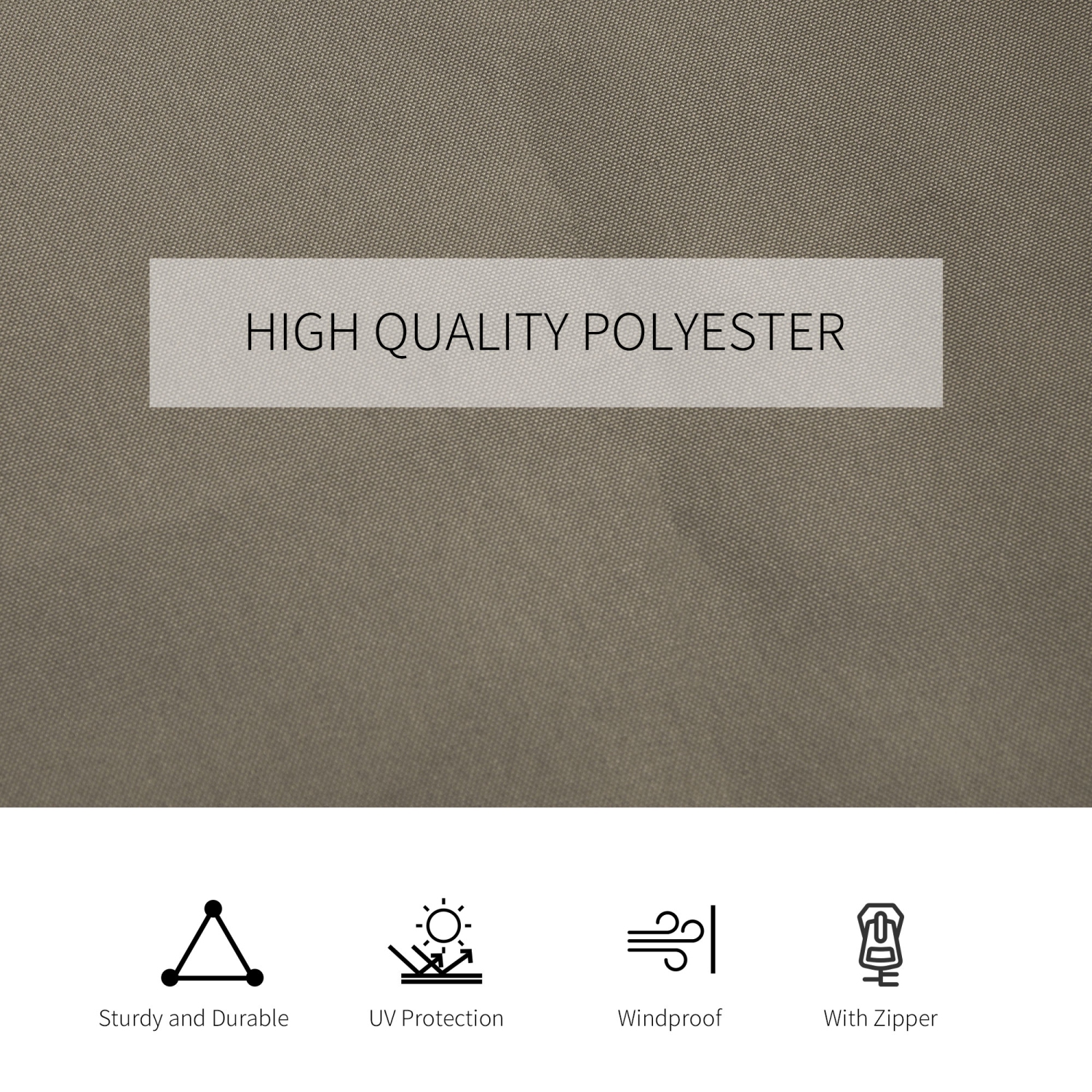 Outsunny 10' x 12' Universal Gazebo Sidewall Set with 4 Panels, Hooks/C-Rings Included for Pergolas & Cabanas, Brown