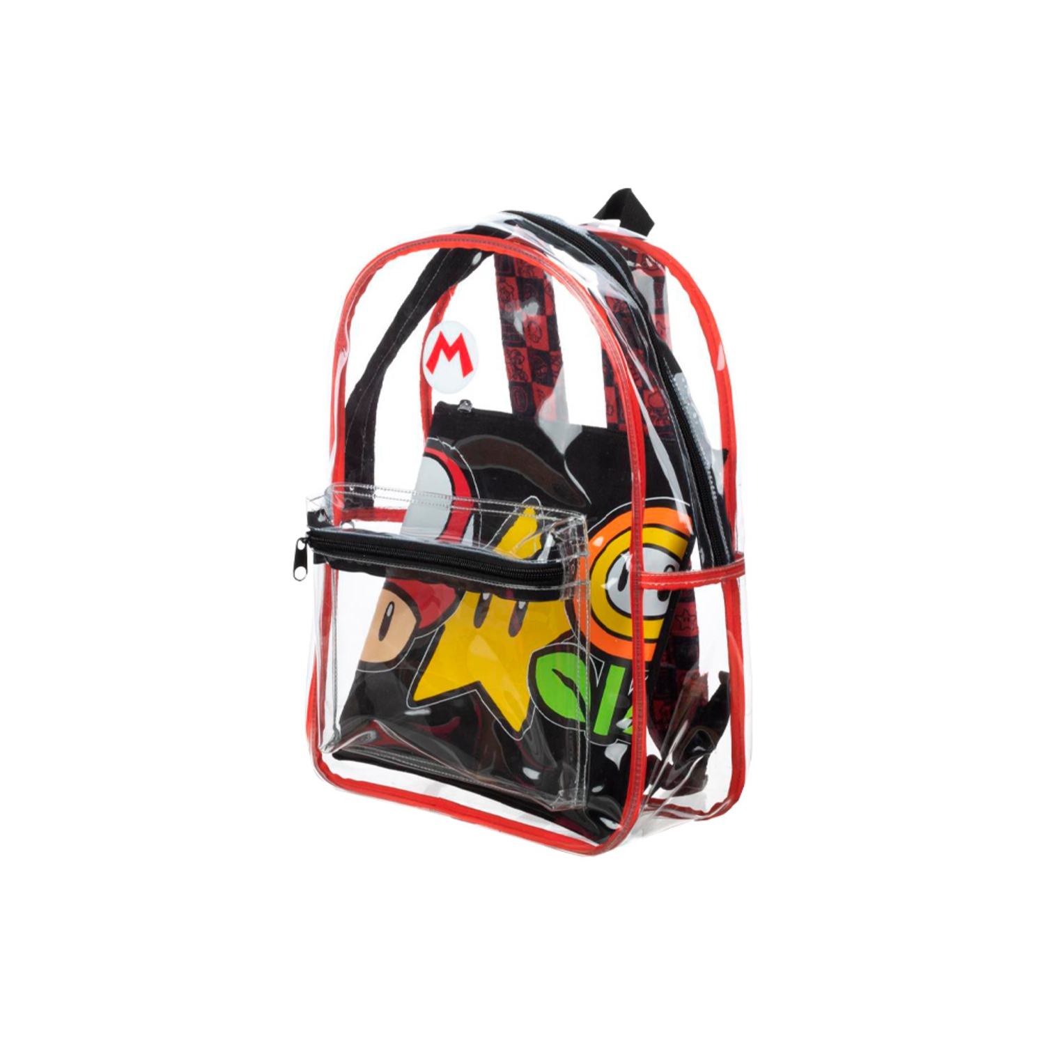 Super Mario Clear Backpack with Removable Pouch