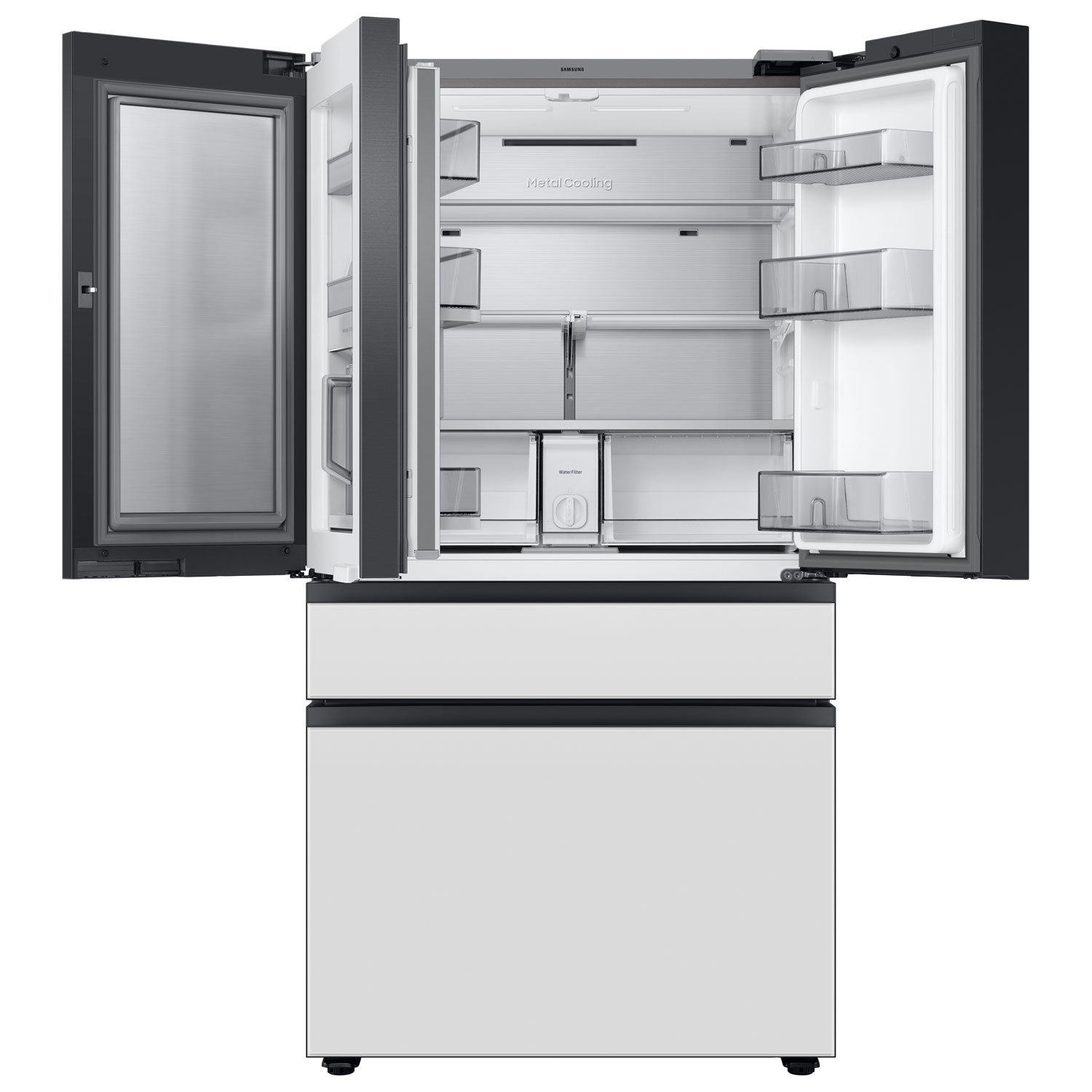 Samsung BESPOKE 36" 22.5 Cu. Ft. 4-Door French Door Refrigerator with Water Dispenser - White