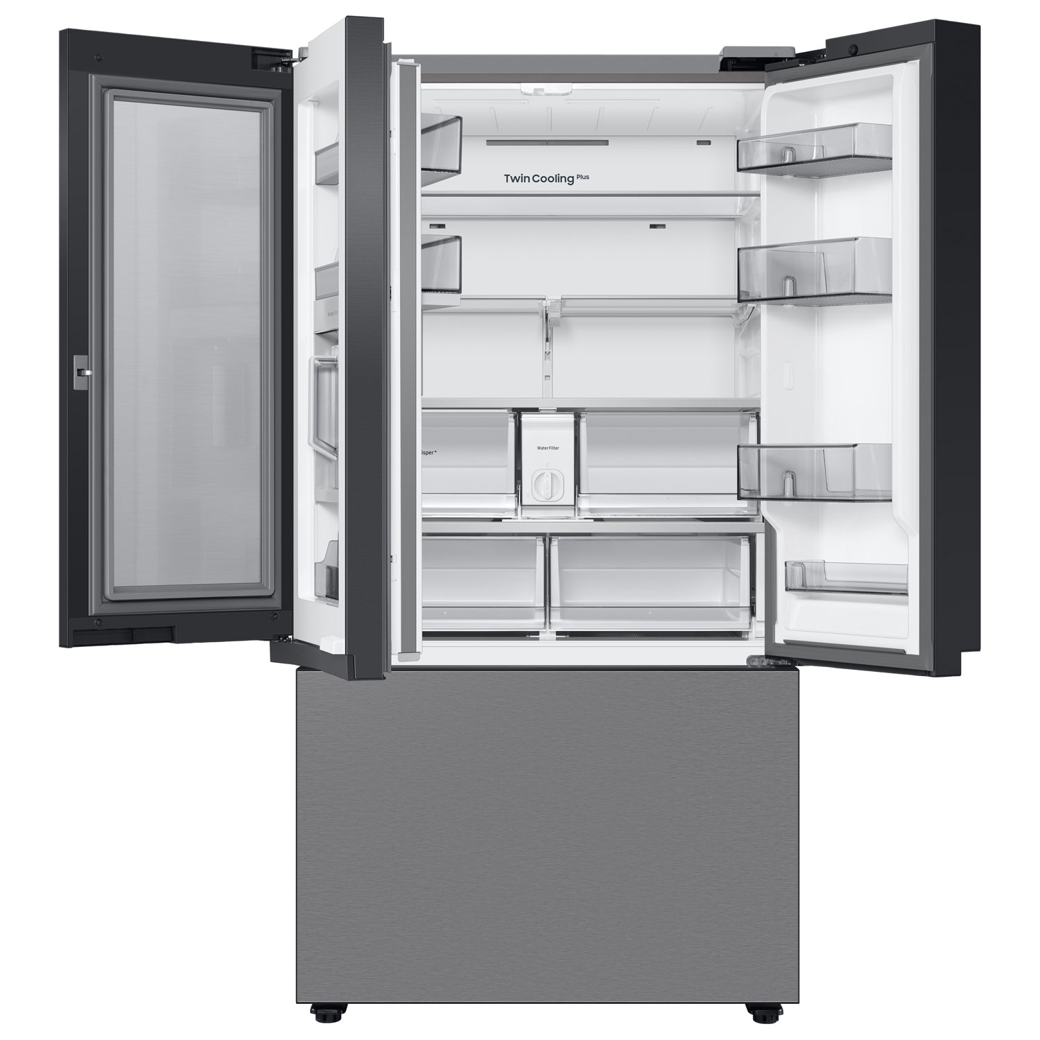 Samsung BESPOKE 36" 30.1 Cu. Ft. 3-Door French Door Refrigerator with Water Dispenser - Stainless