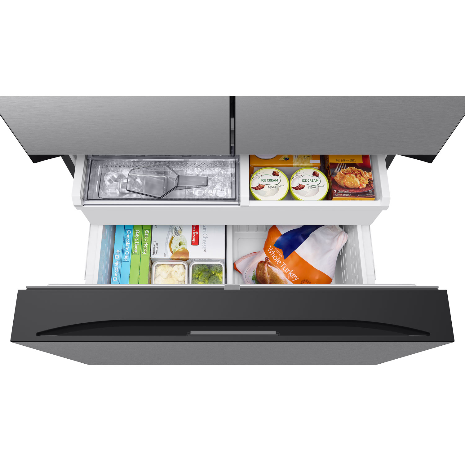 Samsung BESPOKE 36" 30.1 Cu. Ft. 3-Door French Door Refrigerator - Stainless Steel