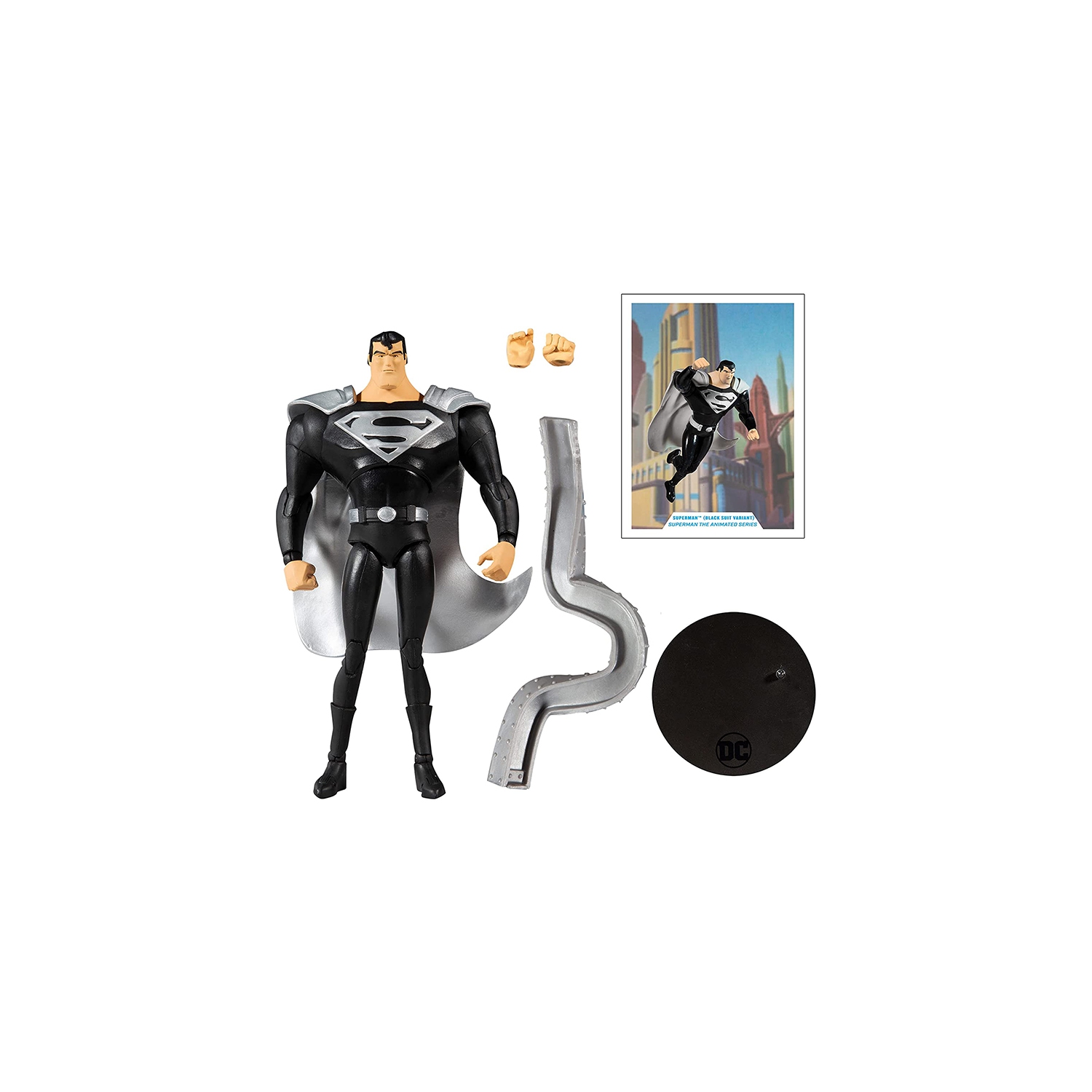 DC Multiverse Animated Series 7 Inch Action Figure - Black Suit Superman