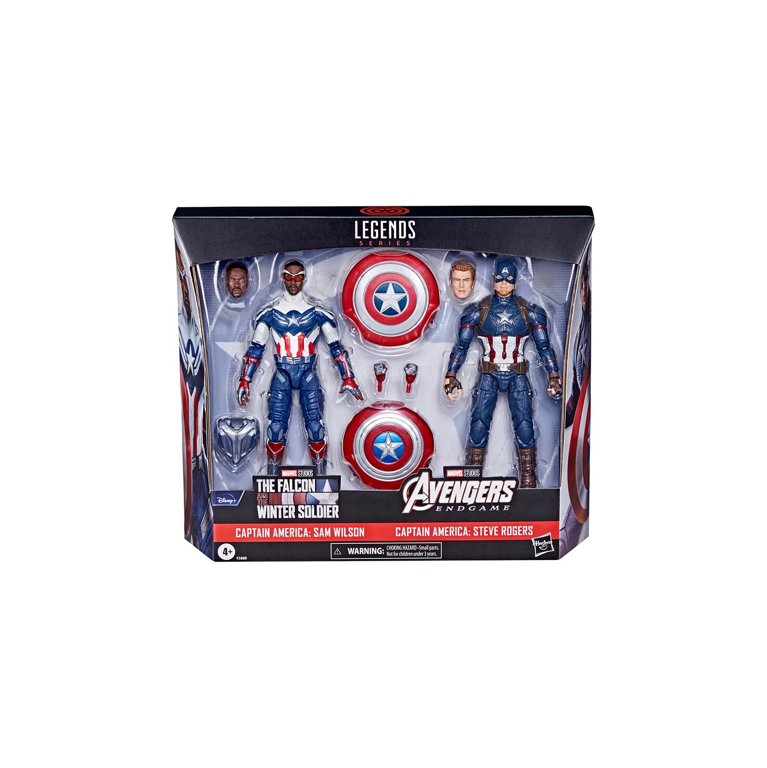 Marvel Legends 6 Inch Action Figure 2-Pack - Captain America Steve Rogers & Sam Wilson