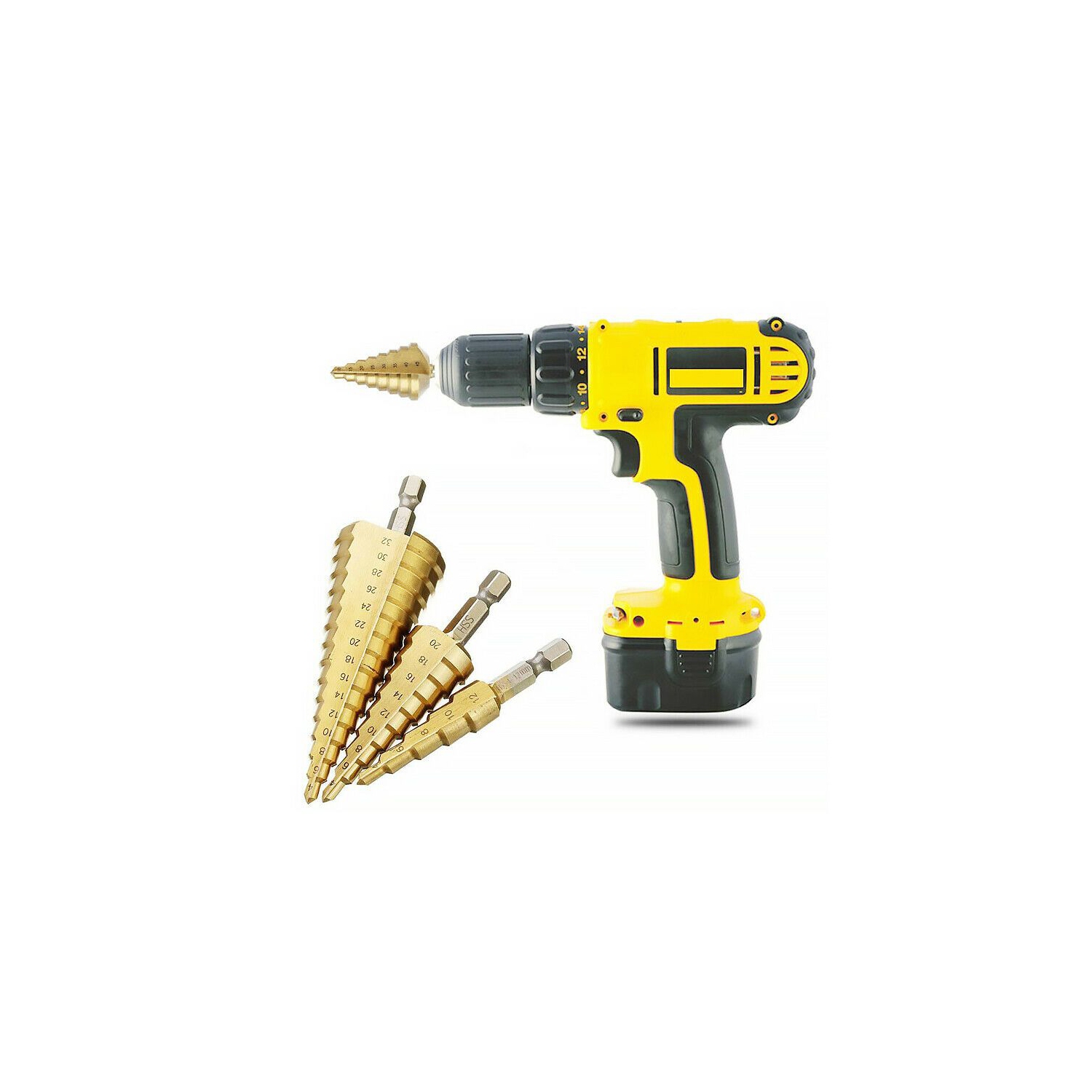 Mèche à mèche en titane haute vitesse pour perceuse à cône HSS de 3pcs mm combinée à un revêtement en titane. Plus performant et plus durable