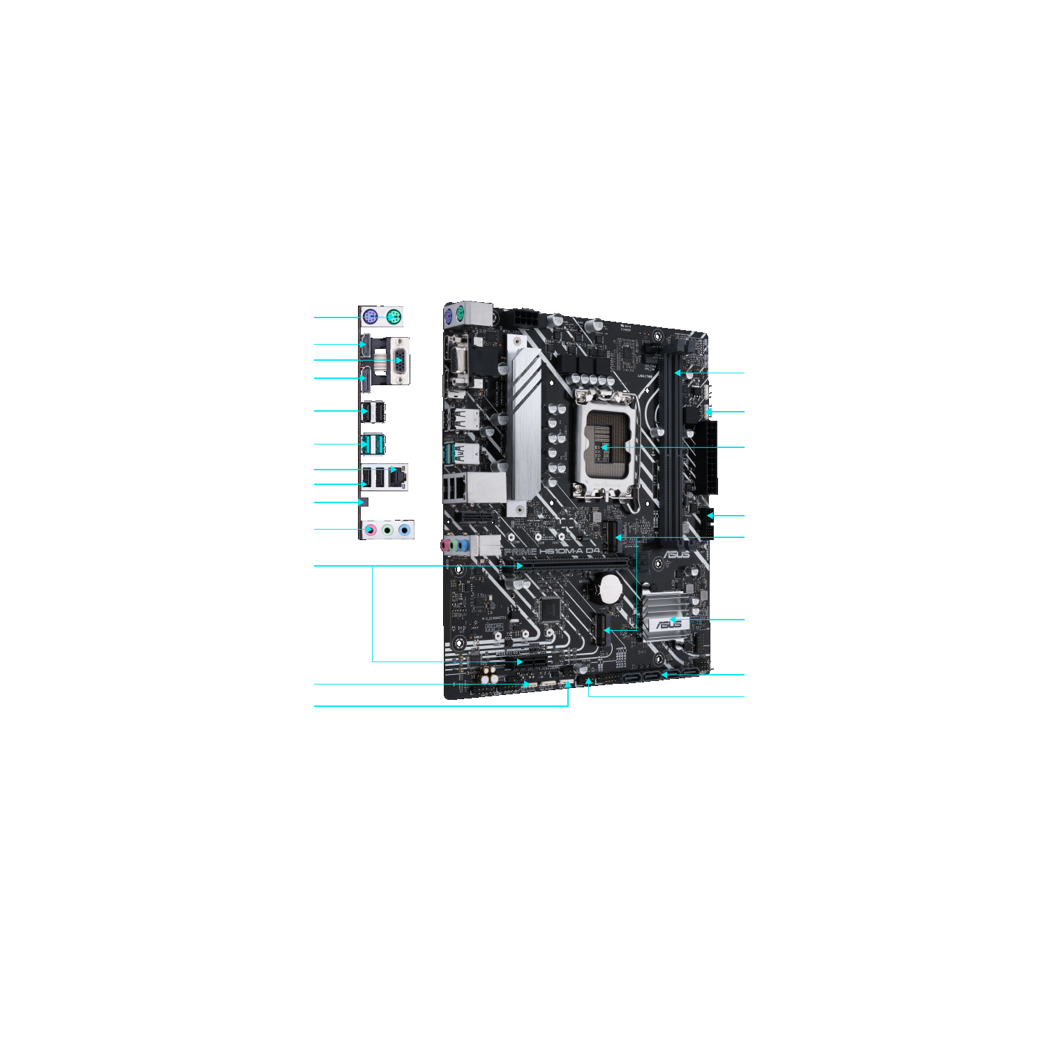 ASUS Micro-ATX LGA 1700 Motherboards (PRIME H610M-A D4-CSM)