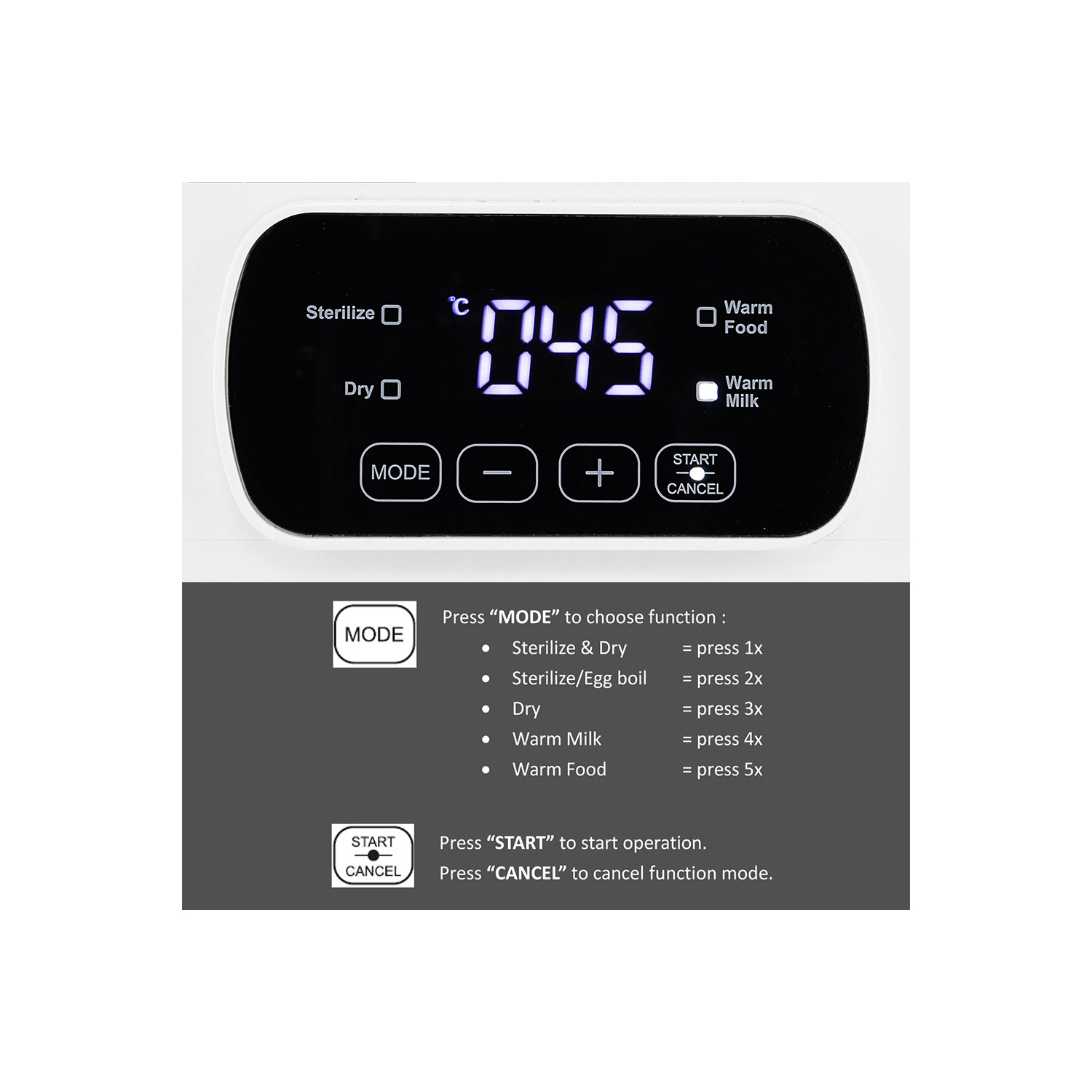 3 In 1 Electric Baby Bottle Sterilizer and Dryer, Baby Feeding Bottle Warmer, Multifunctional Baby Steam Bottle Sanitizer, BPA-Free