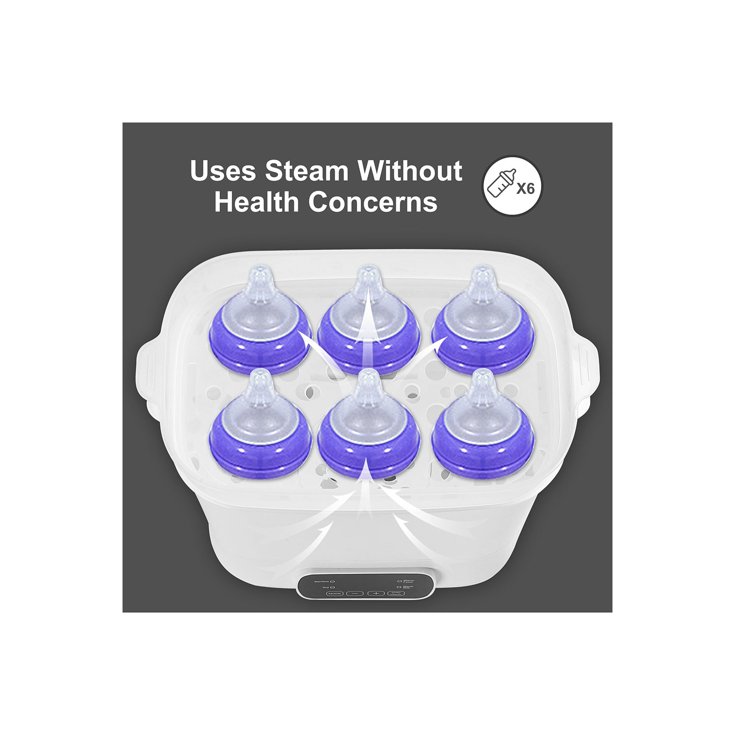 3 In 1 Electric Baby Bottle Sterilizer and Dryer, Baby Feeding Bottle Warmer, Multifunctional Baby Steam Bottle Sanitizer, BPA-Free