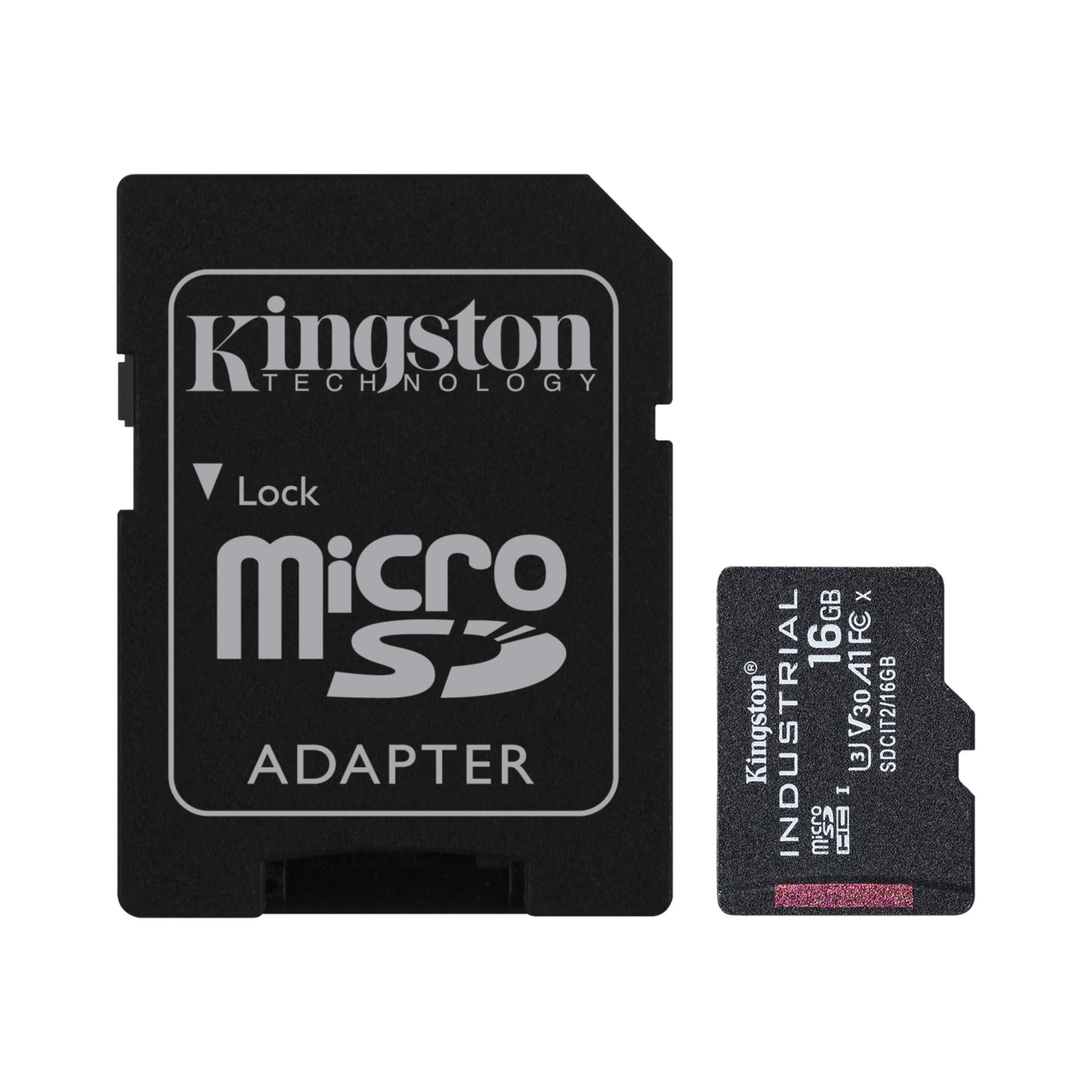 Kingston Industrial 16GB 80MB/s microSDHC/SDXC Memory Card with Adapter -