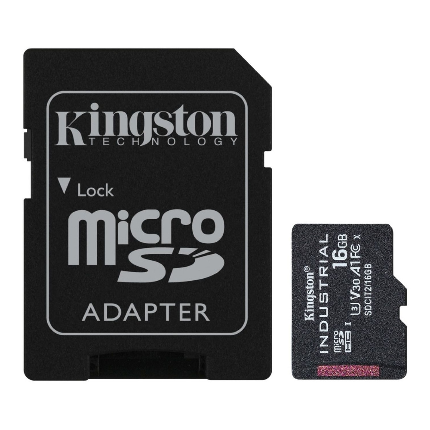 Kingston Industrial 16GB 80MB/s microSDHC/SDXC Memory Card with Adapter -