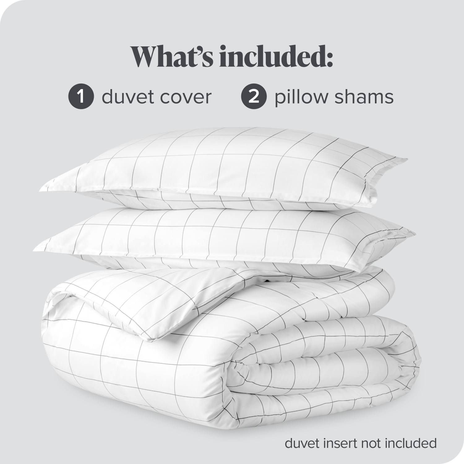 Bare Home Duvet Cover and Sham Set - Premium 1800 Ultra-Soft Brushed Microfiber - Hypoallergenic, Easy Care, Wrinkle Resistant - King/Cal King, Grid