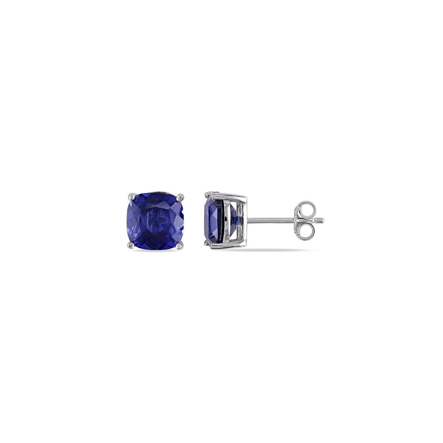 6.00 CARAT Boucles d'oreilles Sapphire Blue Sapphire Créée en Sterling Silver