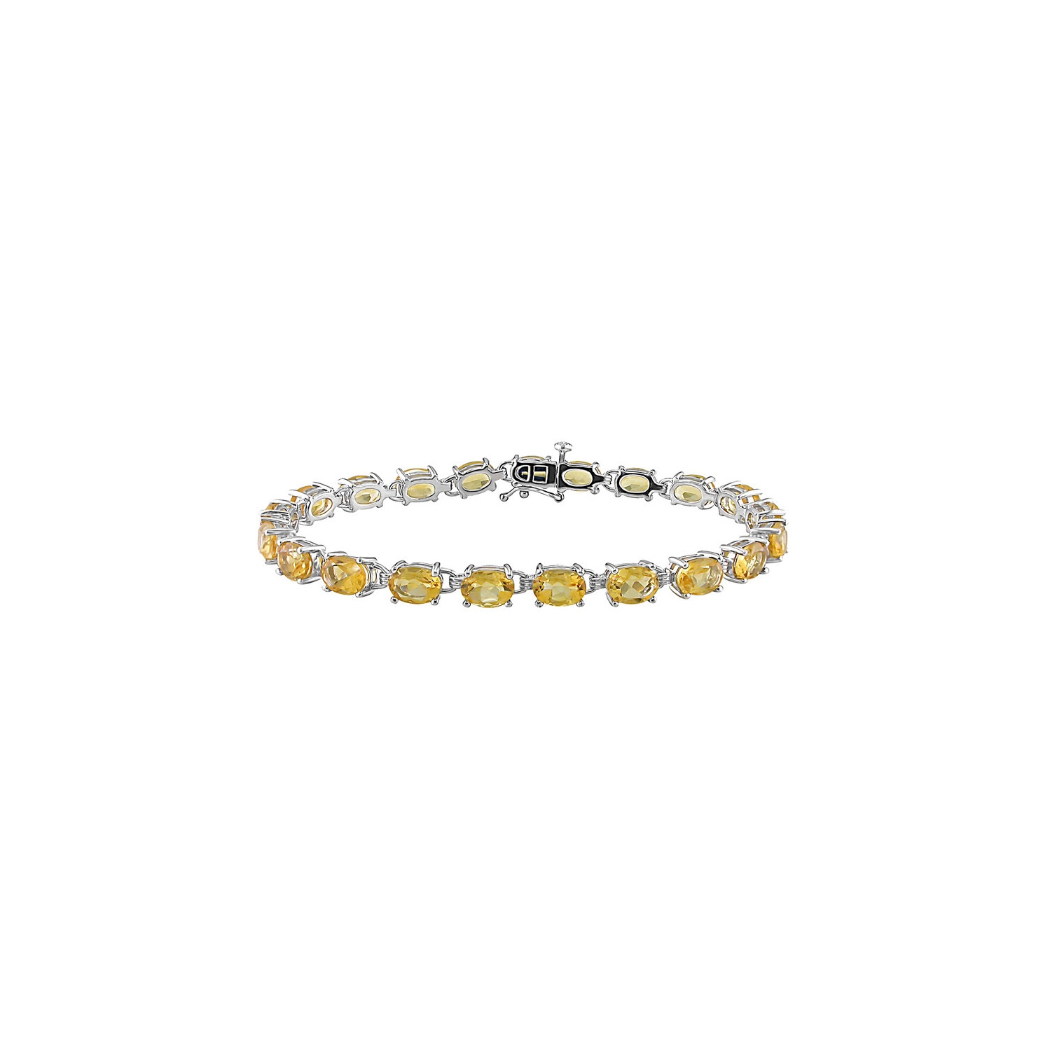 14.75 CARAT Bracelet citrine jaune en argent sterling