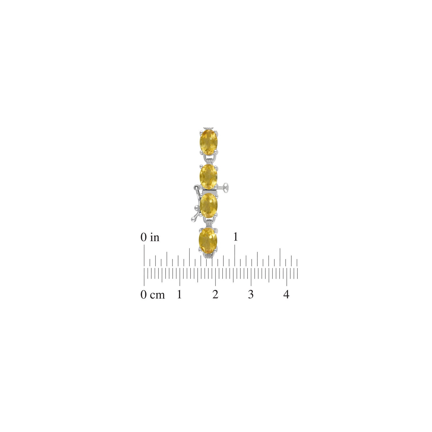 14.75 CARAT Bracelet citrine jaune en argent sterling