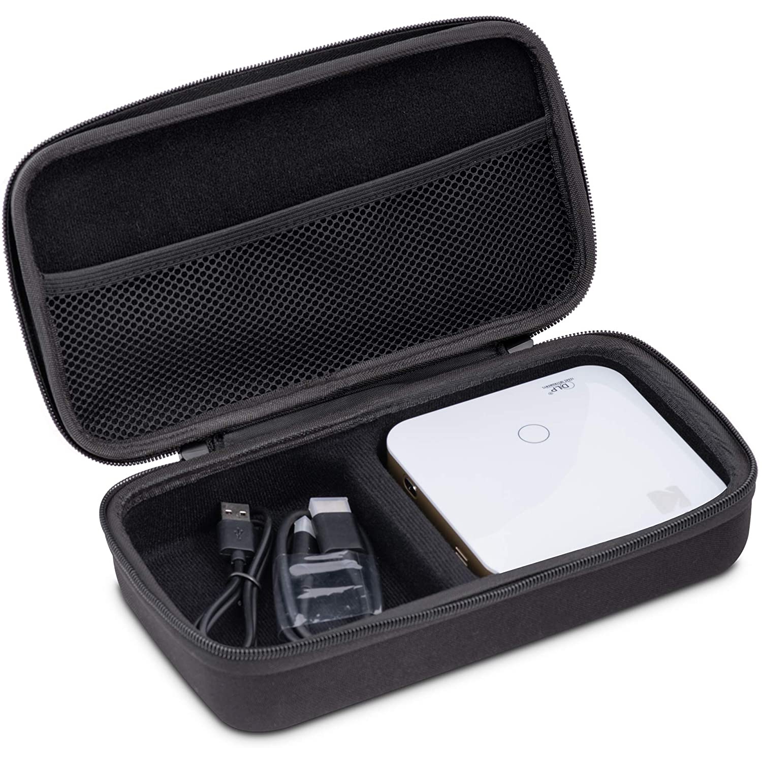 KODAK EVA Mini Projector Case, Soft-Molded Hard-Shell Carry Bag, Luma 350, Black