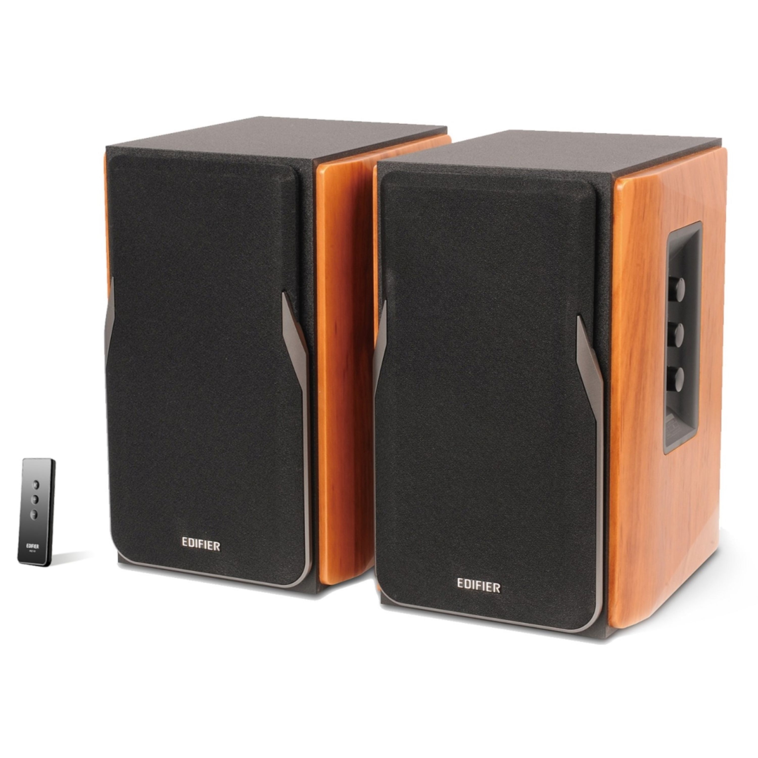 Haut-parleurs d'étagère amplifiés R1380T d'Edifier, haut-parleur de contrôle de studio - bois