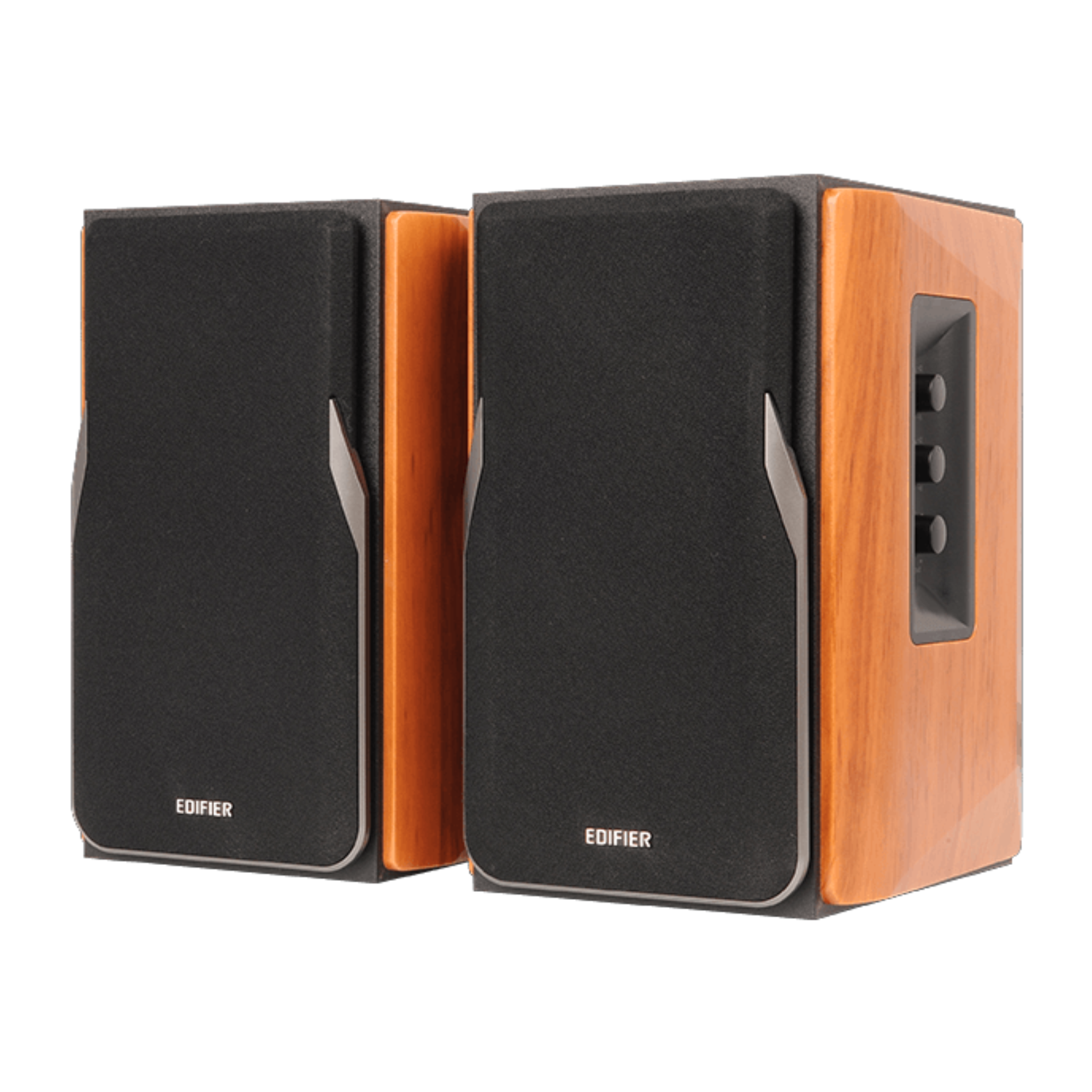 Haut-parleurs d'étagère amplifiés R1380T d'Edifier, haut-parleur de contrôle de studio - bois