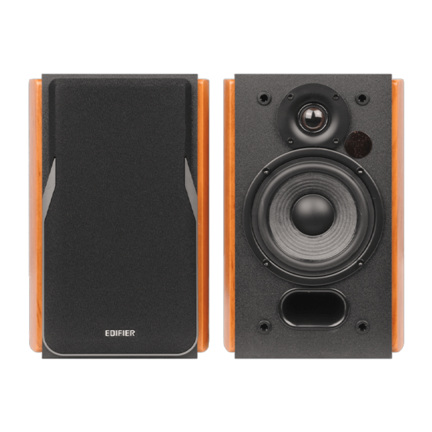 Haut-parleurs d'étagère amplifiés R1380T d'Edifier, haut-parleur de contrôle de studio - bois