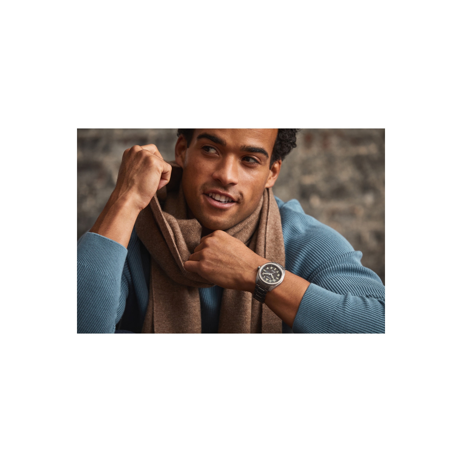 Citizen Mens Garrison Eco-Drive Watch 42mm Silver-Tone Super Titanium Case and Bracelet with Black Dial