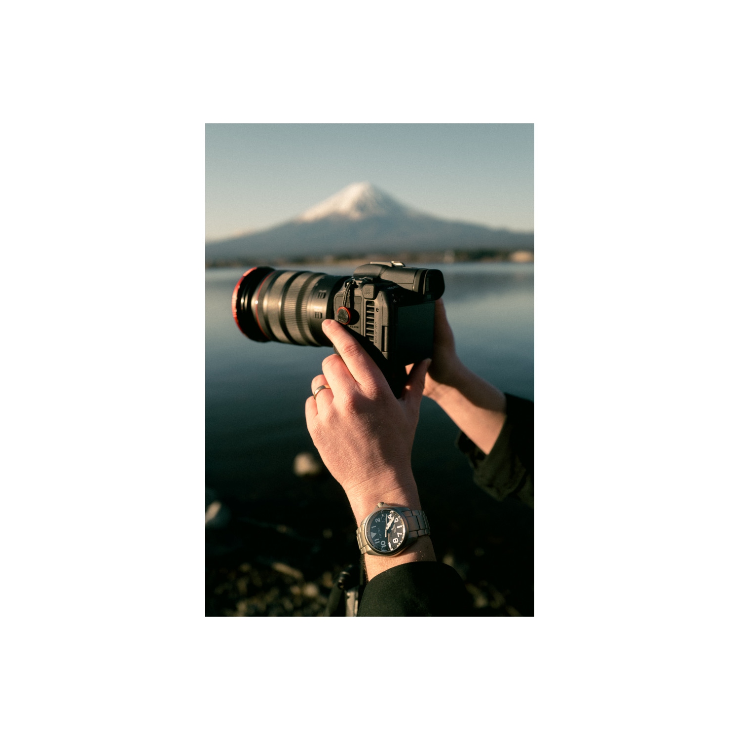 Citizen Mens Garrison Eco-Drive Watch 42mm Silver-Tone Super Titanium Case and Bracelet with Black Dial