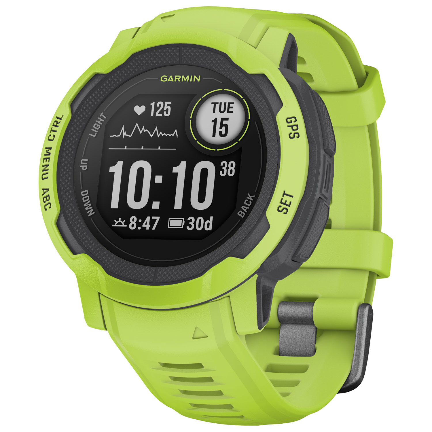 Garmin Instinct 2 45mm GPS Watch with Heart Rate Monitor - Electric Lime