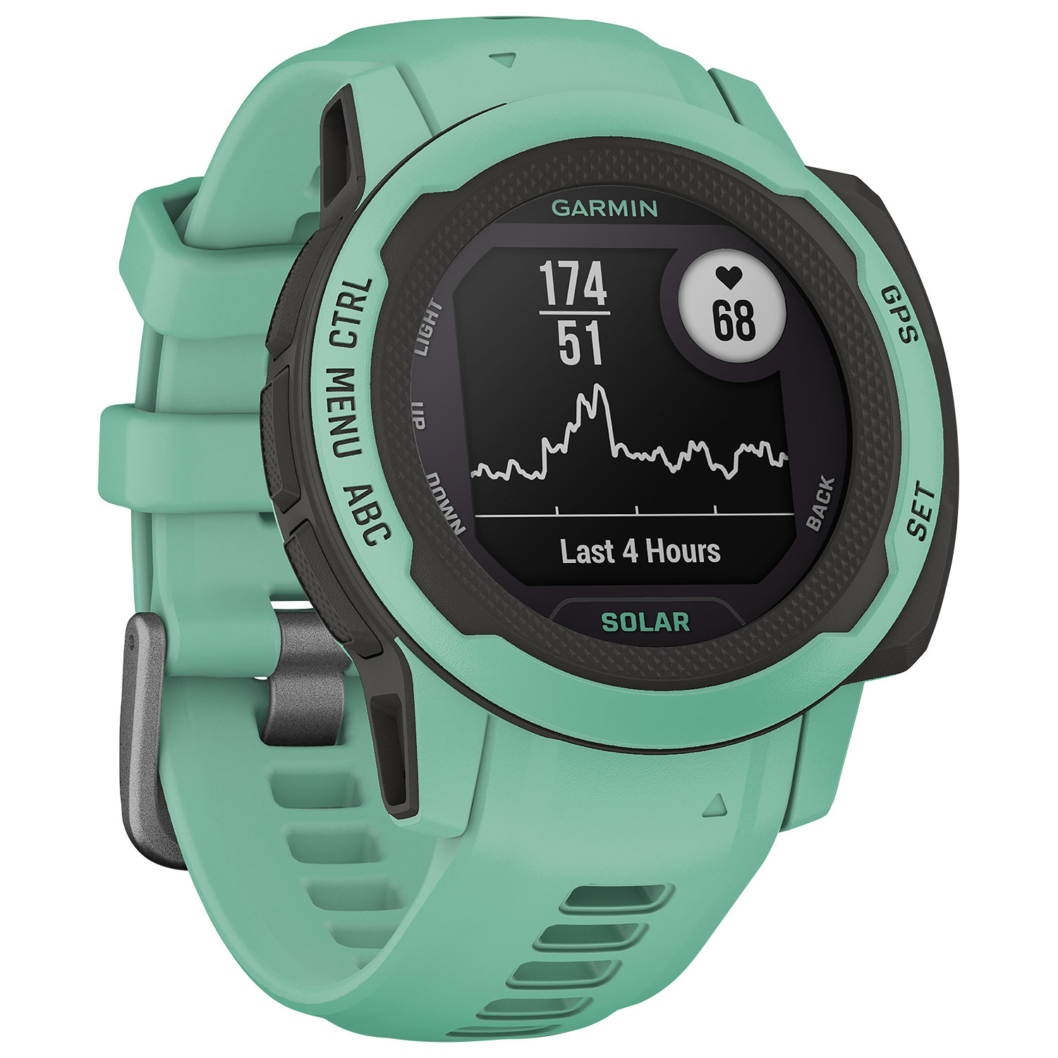 Garmin Instinct 2S Solar 40mm GPS Watch with Heart Rate Monitor - Neo Tropic