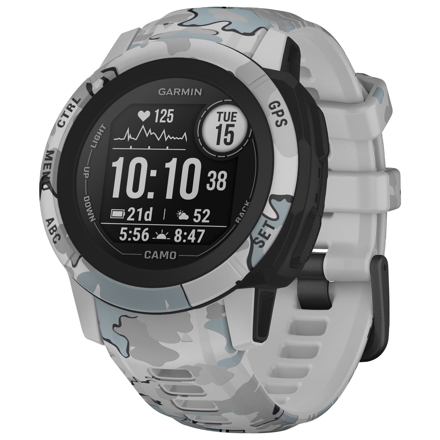 Garmin Instinct 2S Camo Edition 40mm GPS Watch with Heart Rate Monitor - Mist Camo
