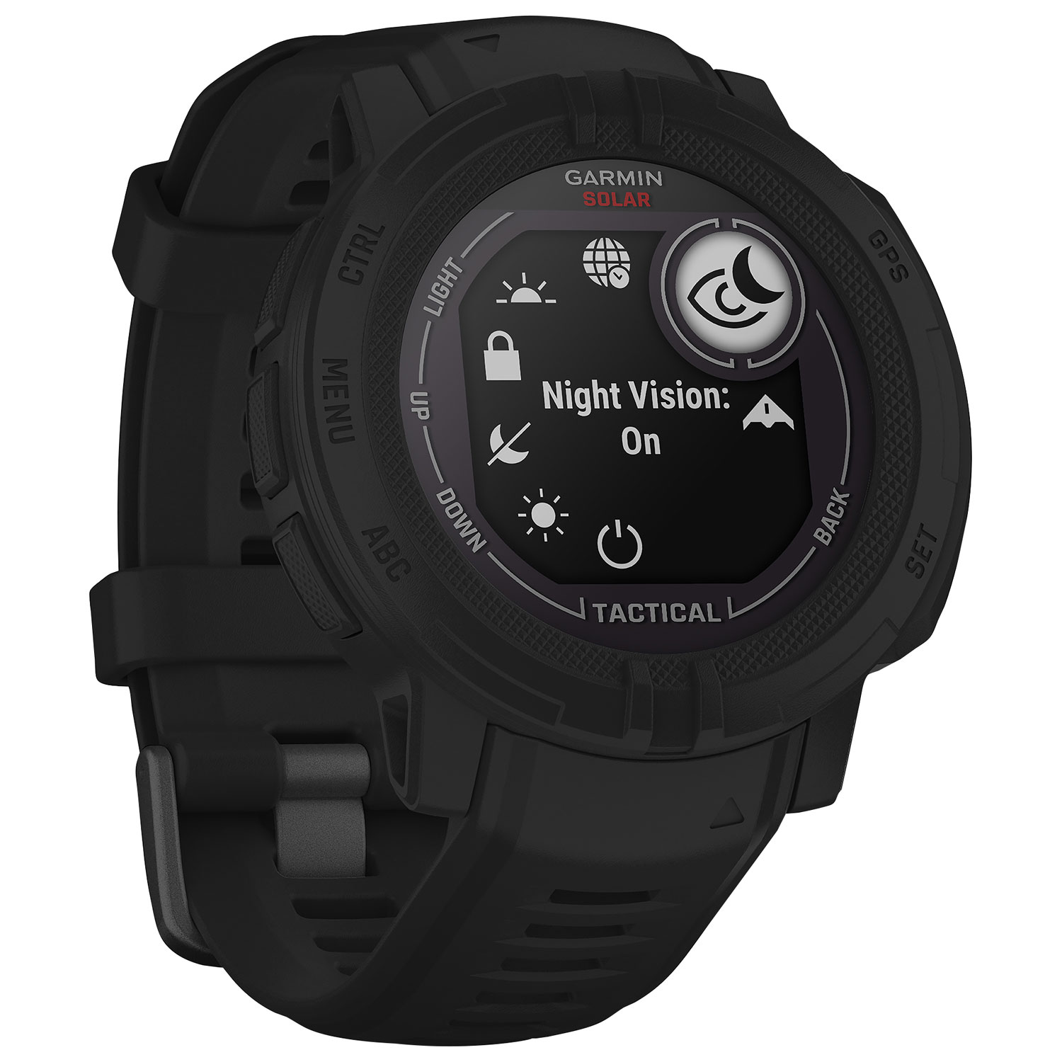 Garmin Instinct 2 Solar Tactical Edition 45mm GPS Watch with Heart Rate Monitor - Black