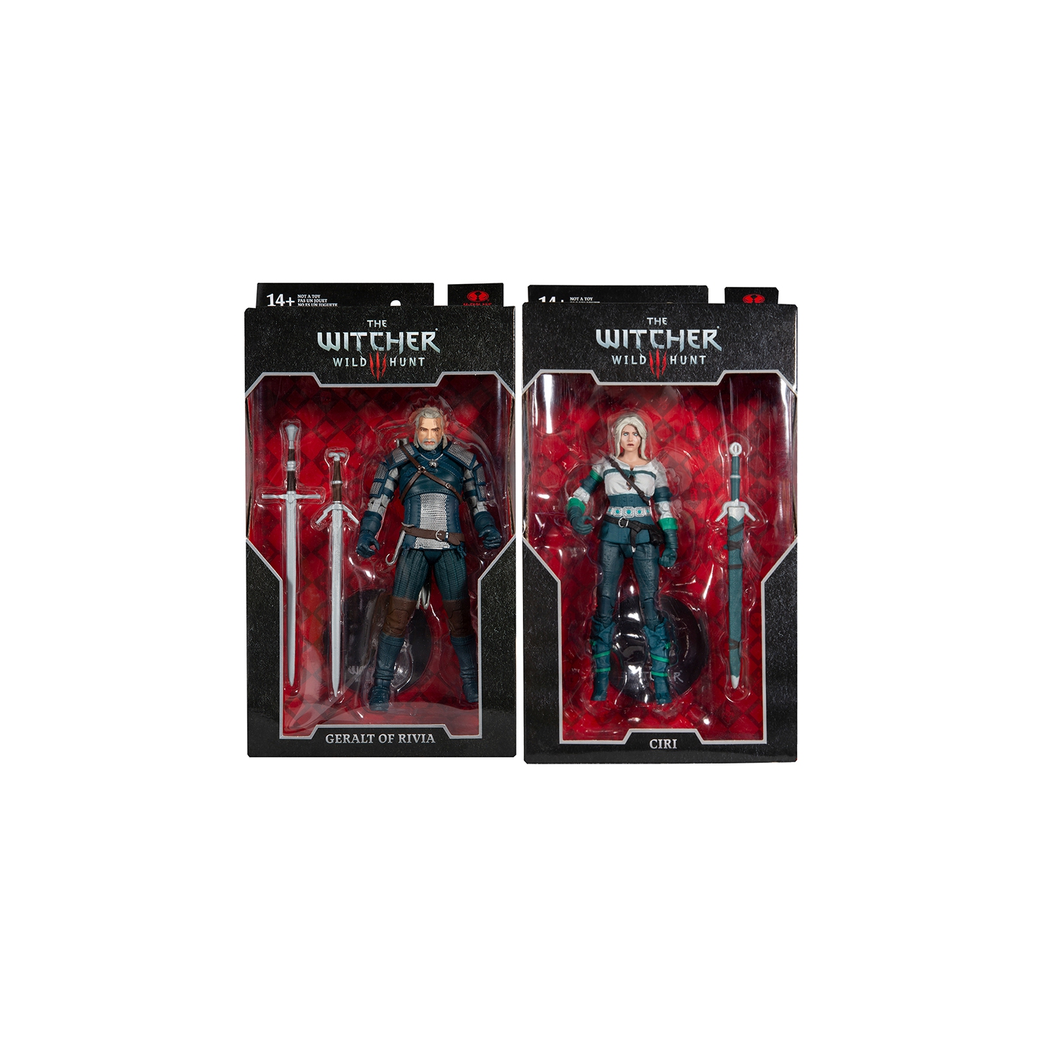 The Witcher Wild Hunt III 7 Inch Action Figure Wave 3 - Set of 2 (Geralt Viper Armor - Ciri Elder Blood)