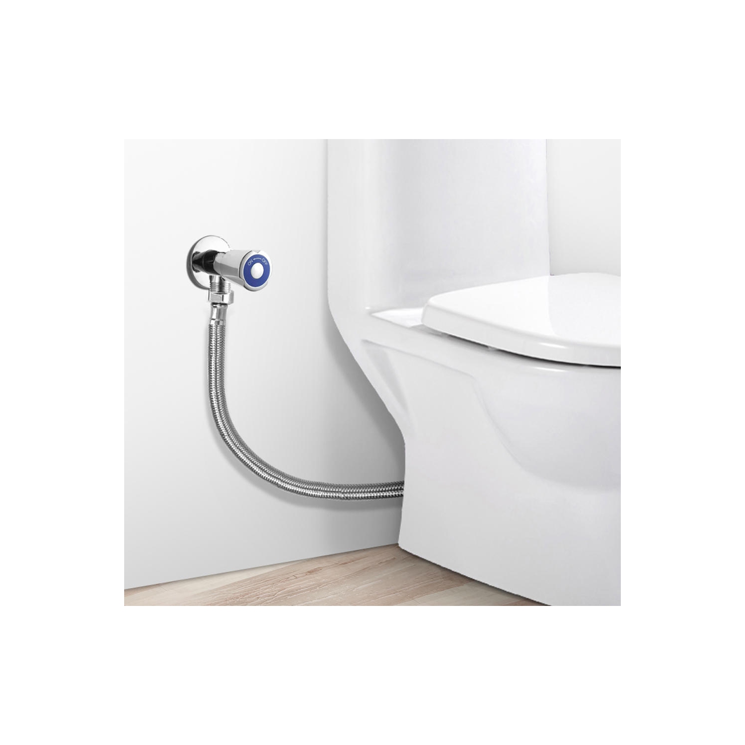 2-pack Stainless Steel Faucet Hose 1/2" IPS Brass Nut x 3/8" Female Fitting - 3 Ft