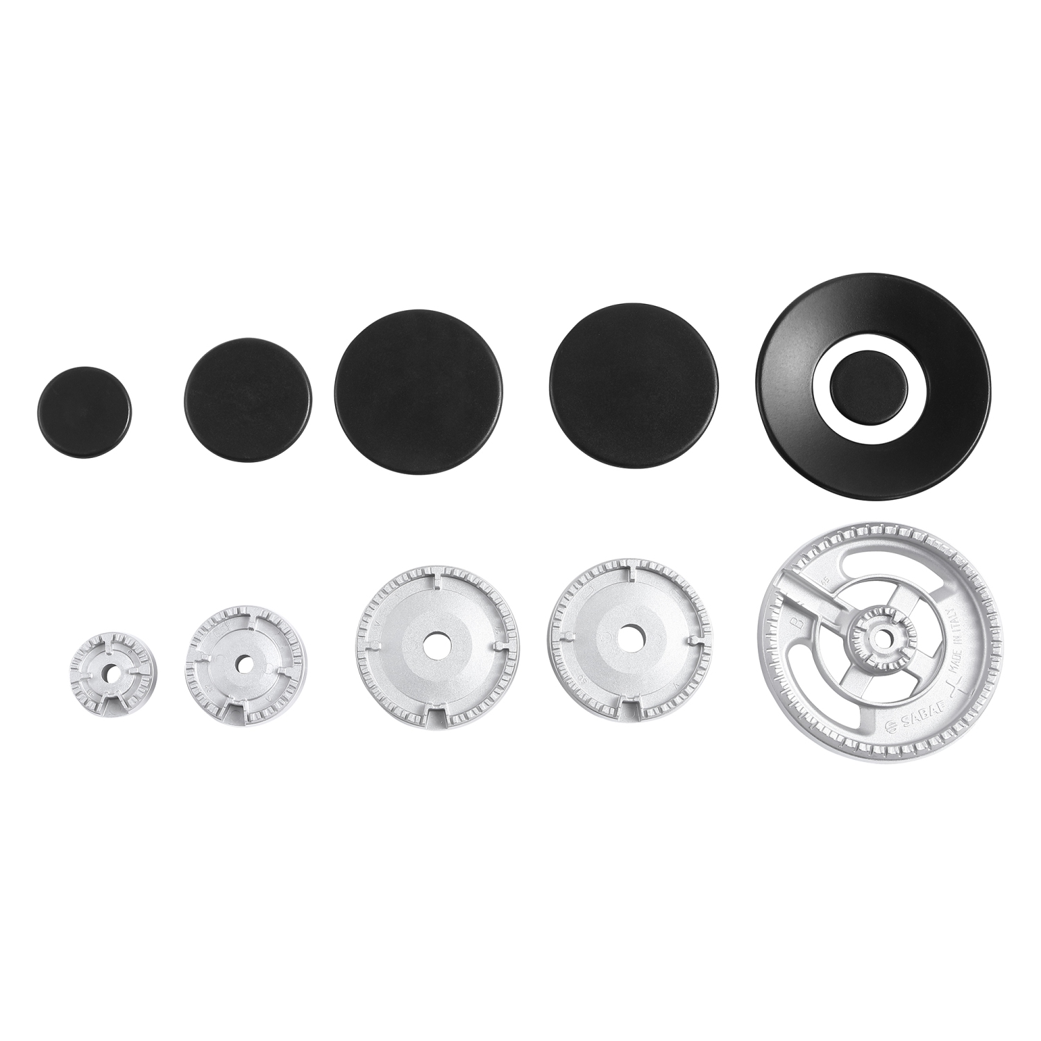 Surface de cuisson au gaz encastrable 30 pi3 à 5 brûleurs scellés Emava – gaz convertible en acier inoxydable