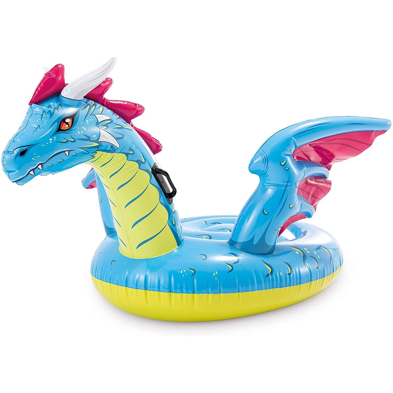 Intex - Dragon à Chevaucher Gonflable pour Piscine, 79'' x 75'', Bleu