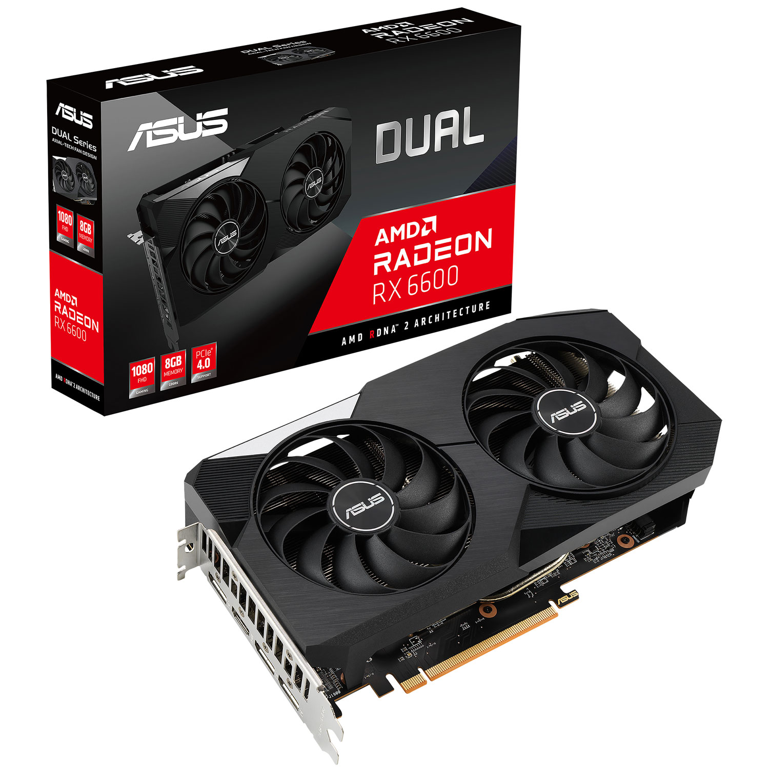 ASUS Dual Radeon RX 6600 8GB GDDR6 Video Card