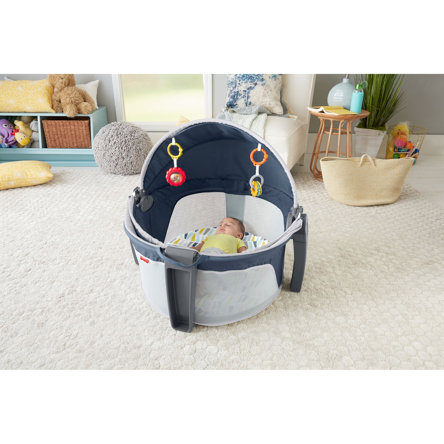 Dome De Jeu Portatif Pour Bebe De Fisher Price Bleu Blanc Best Buy Canada