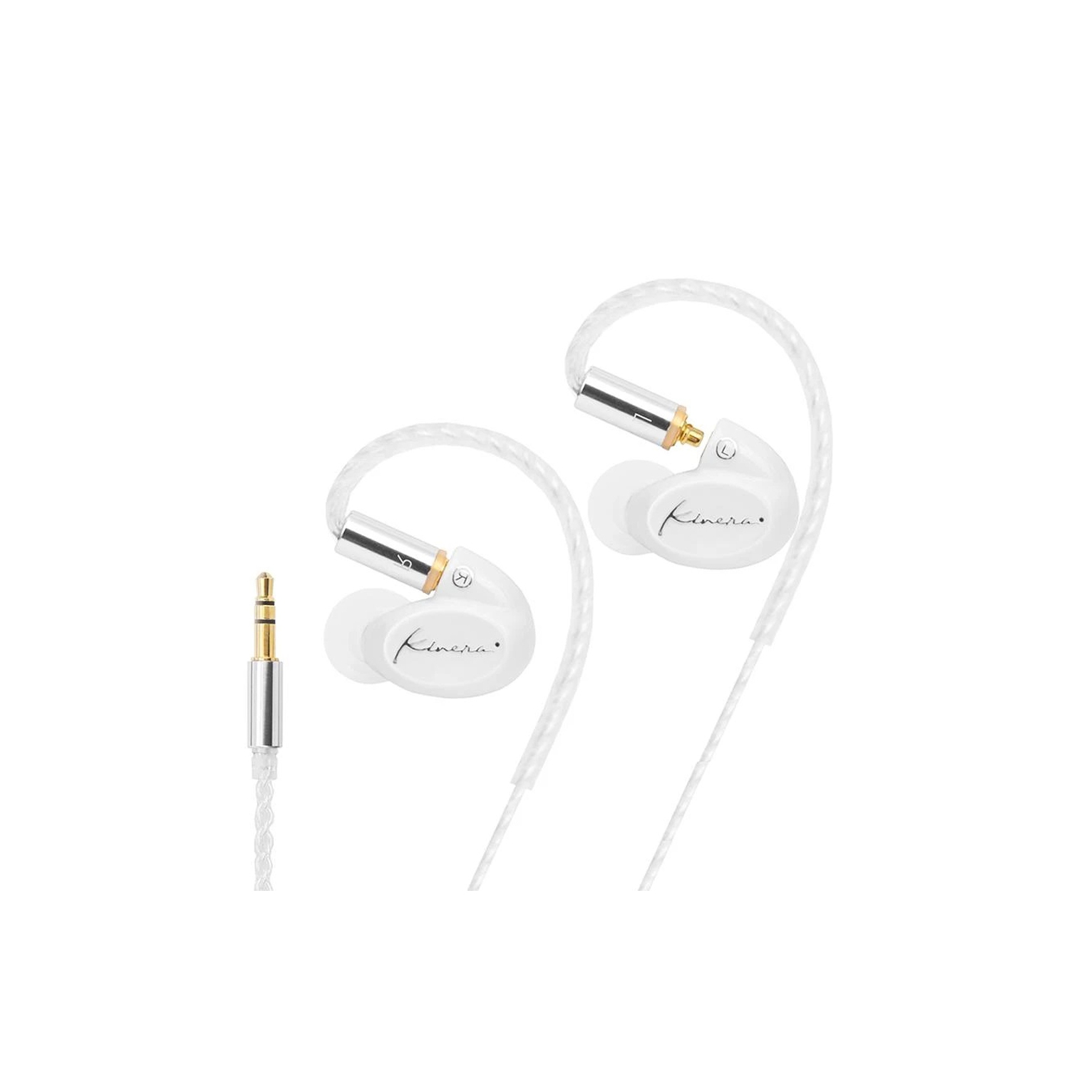 Kinera SIF In-Ear Monitor Ergonomic Design for Comfortable Fit 10mm SPM Dynamic Driver MMCX connector, Moonwhite