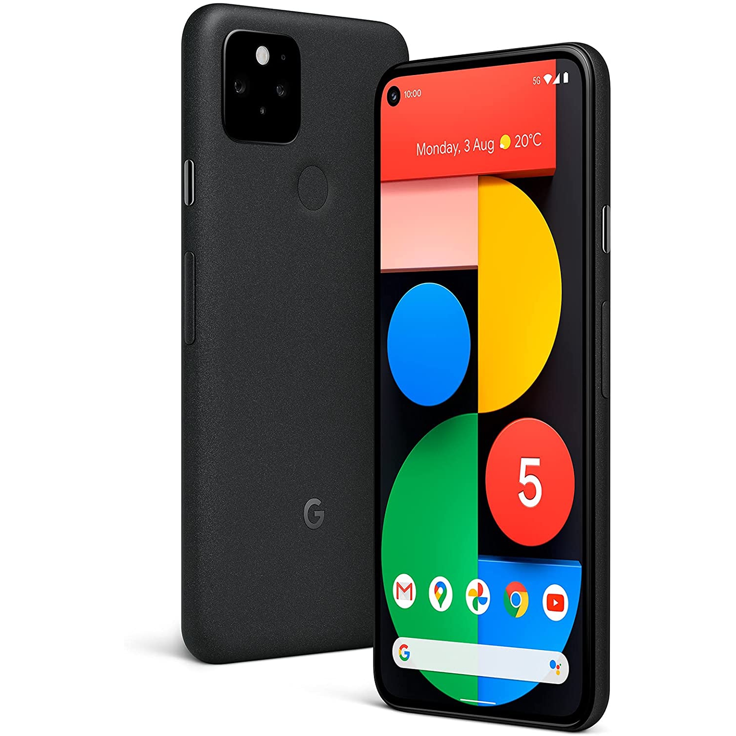 Refurbished (Excellent) - Google Pixel 5 (5G) 128GB Unlocked Smartphone- Just Black - - Certified Refurbished