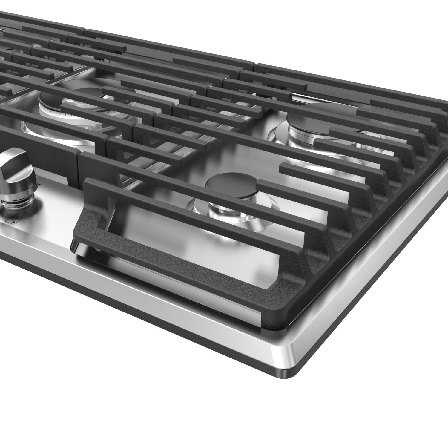 Surface de cuisson au gaz encastrable 36 pi3 à 5 brûleurs scellés Emava – gaz convertible en acier inoxydable