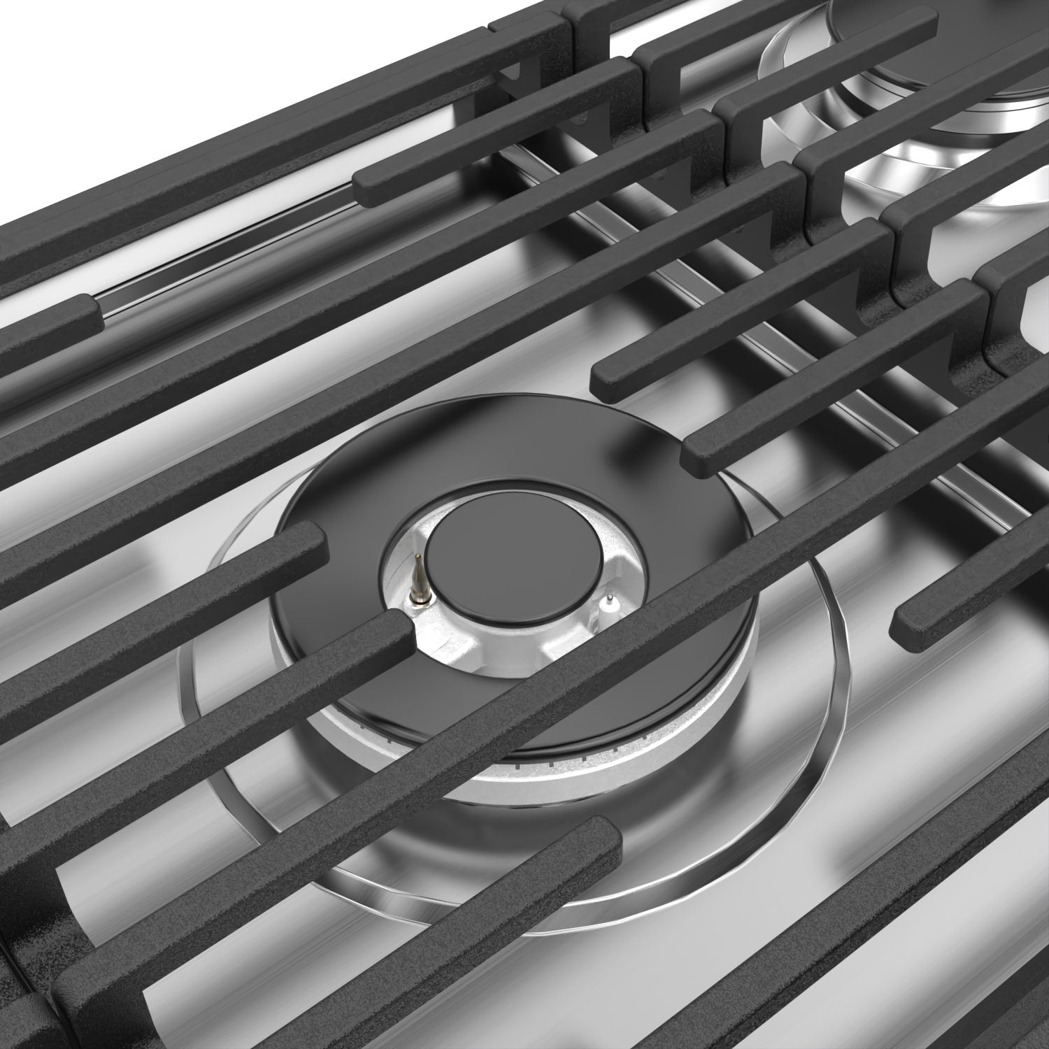 Surface de cuisson au gaz encastrable 36 pi3 à 5 brûleurs scellés Emava – gaz convertible en acier inoxydable